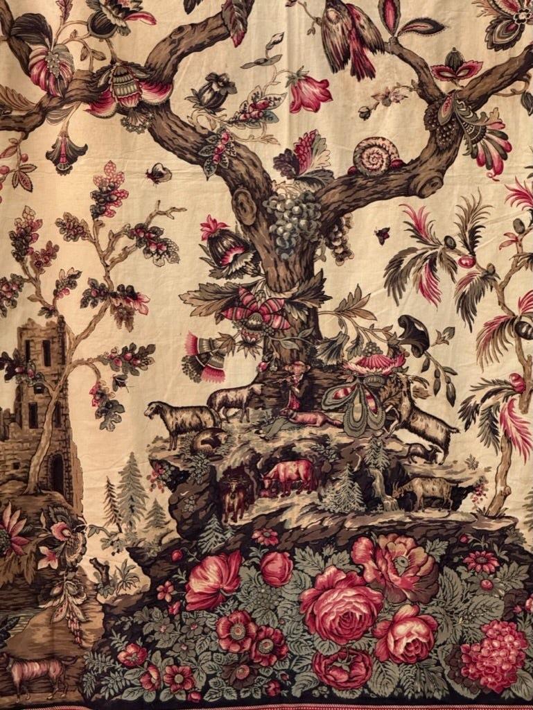 Seltener Mezzaro mit Giraffen und Schildkröten, um 1815, Genua im Zustand „Gut“ im Angebot in Charlottesville, VA