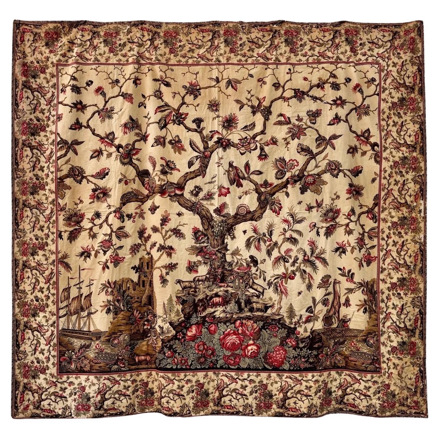 Seltener Mezzaro mit Giraffen und Schildkröten, um 1815, Genua im Angebot