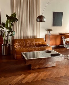 Raro divano in pelle di cammello "Anaïs" di Michel Ducaroy per Ligne Roset, Francia, anni '80