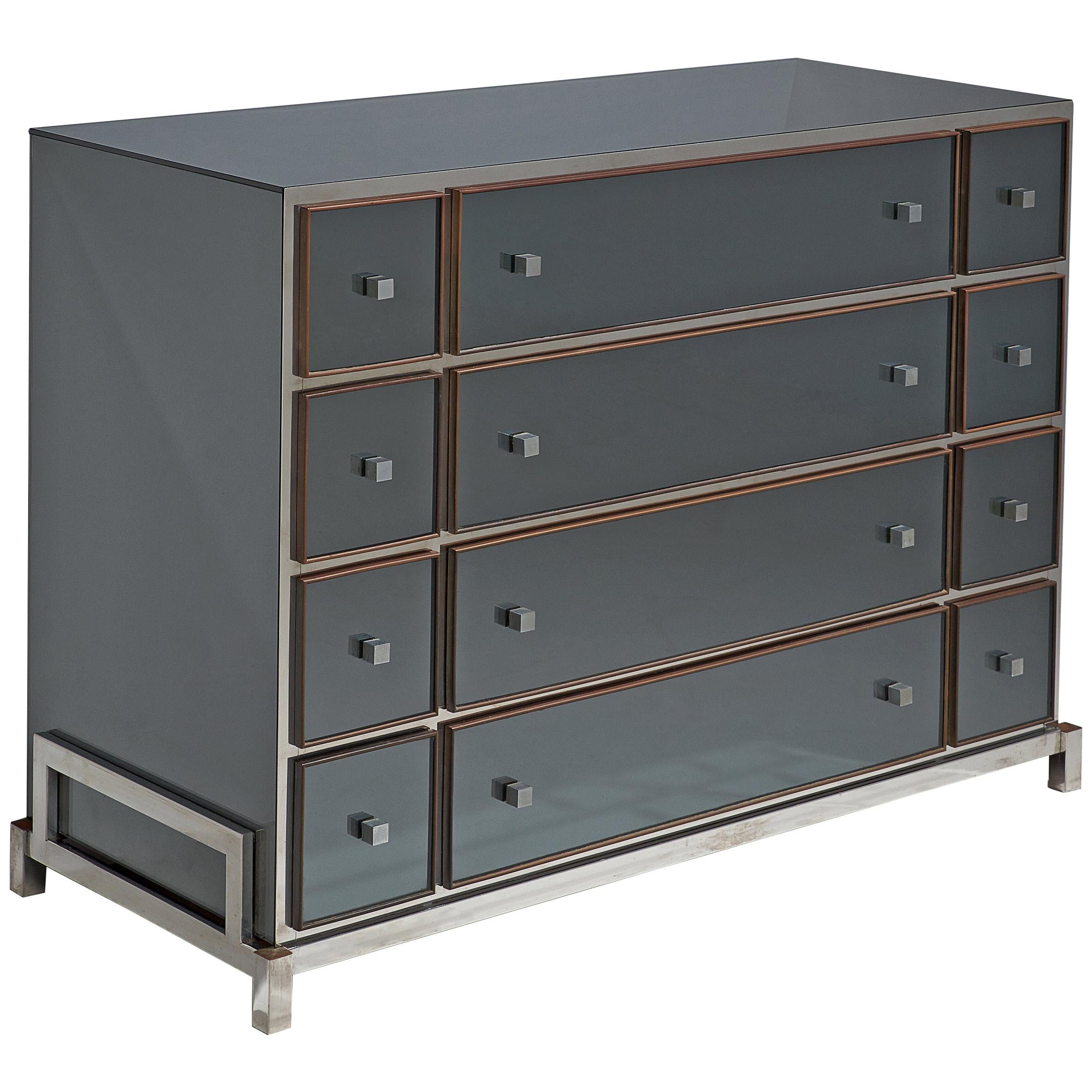 Mirrored Chest Of Drawers at 1stDibs