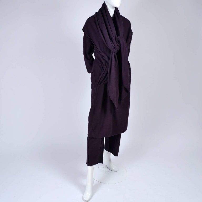 Rare Michele Lamy Rick Owens 1980s Plum Cotton Dress Pants ...