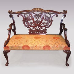 Rare Chippendale Mahogany Settee, England, Circa 1750