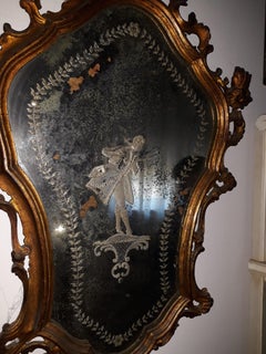 Rare Mid-19th Century Italinan Venetian Rococo' Mirror