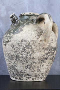 Rare Mid-19th Century French Terracotta Cruche, Orjol, Jar with Three Handles