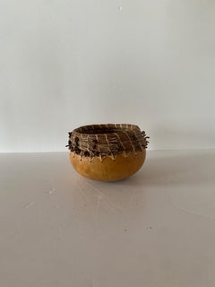 Rare Mid 20th Century Native American Pine Needle Gourd Basket