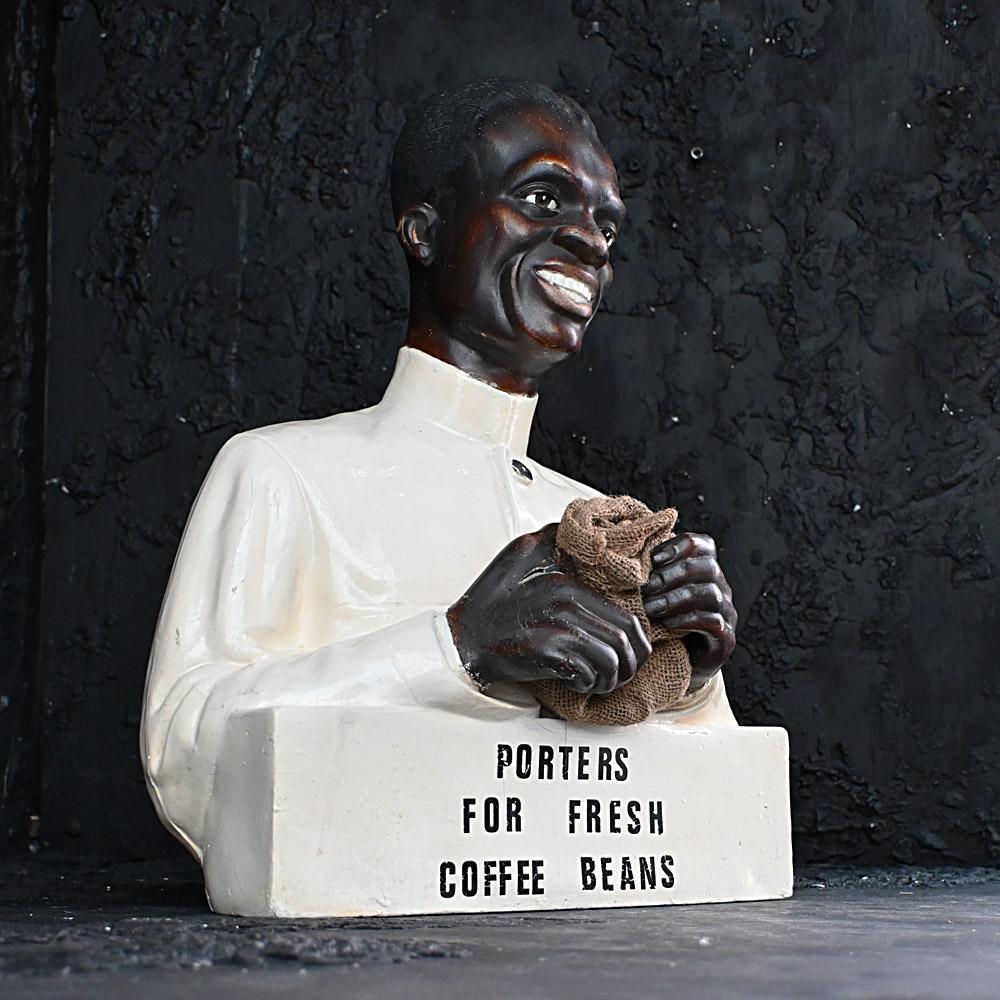British Rare Mid-20th Century Shop Counter Display Coffee Advertising Figure