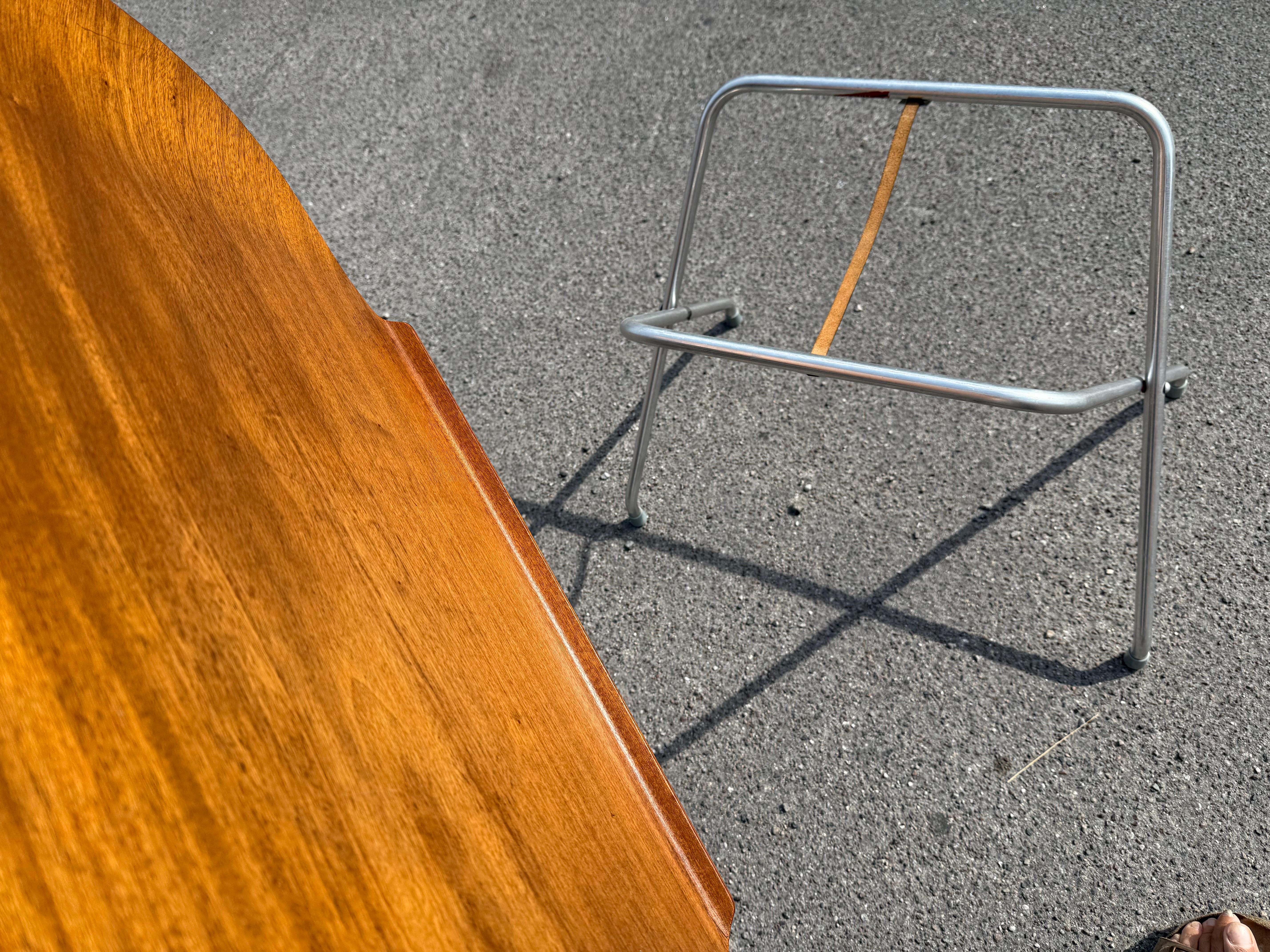 Mid-20th Century Rare Mid-Century Alminette Teak Folding Tray Table Norway, 1960s For Sale