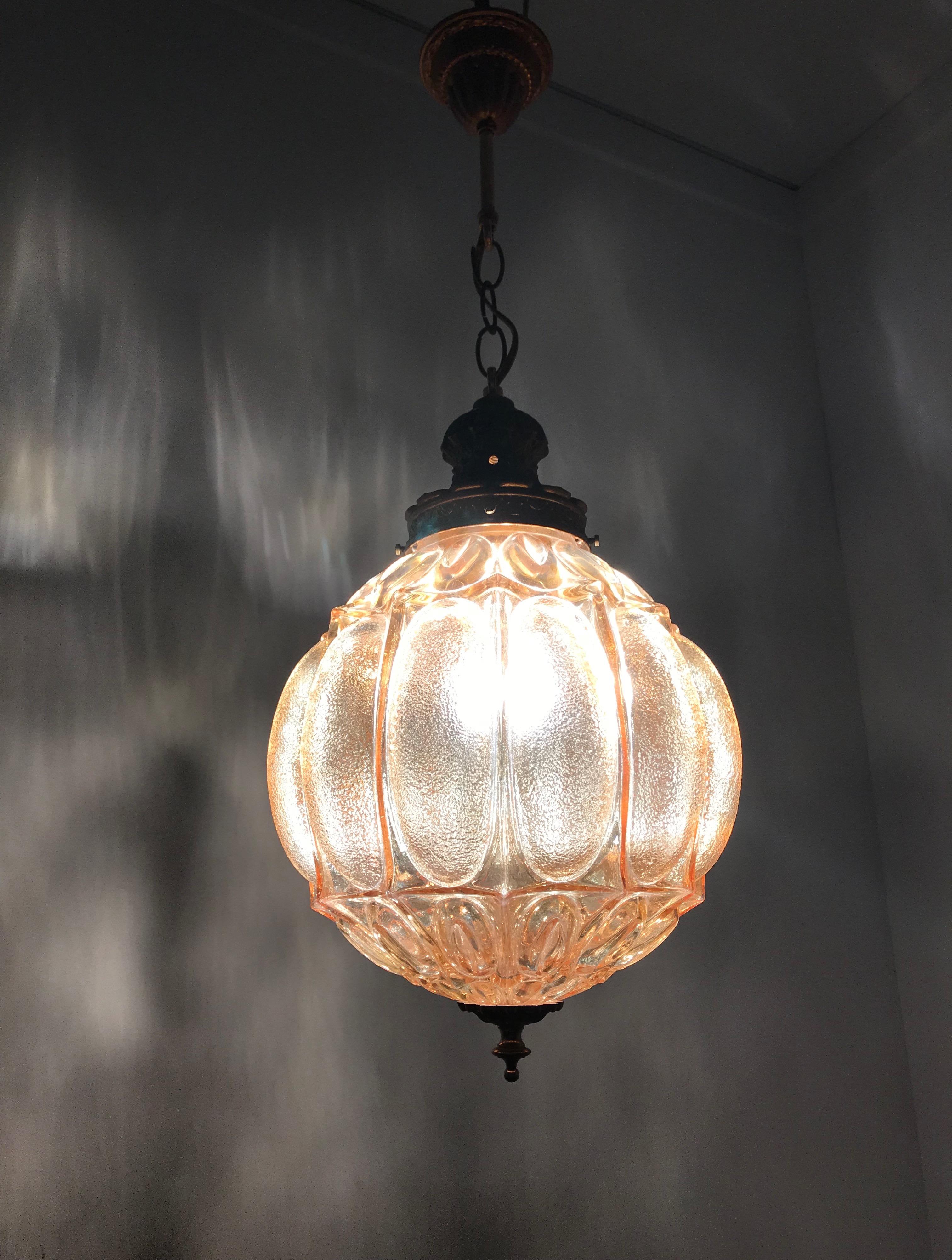 amber glass light fixture