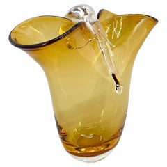 Vintage Rare Mid-century Art Glass Vase by Chribska Glassworks, 1960s