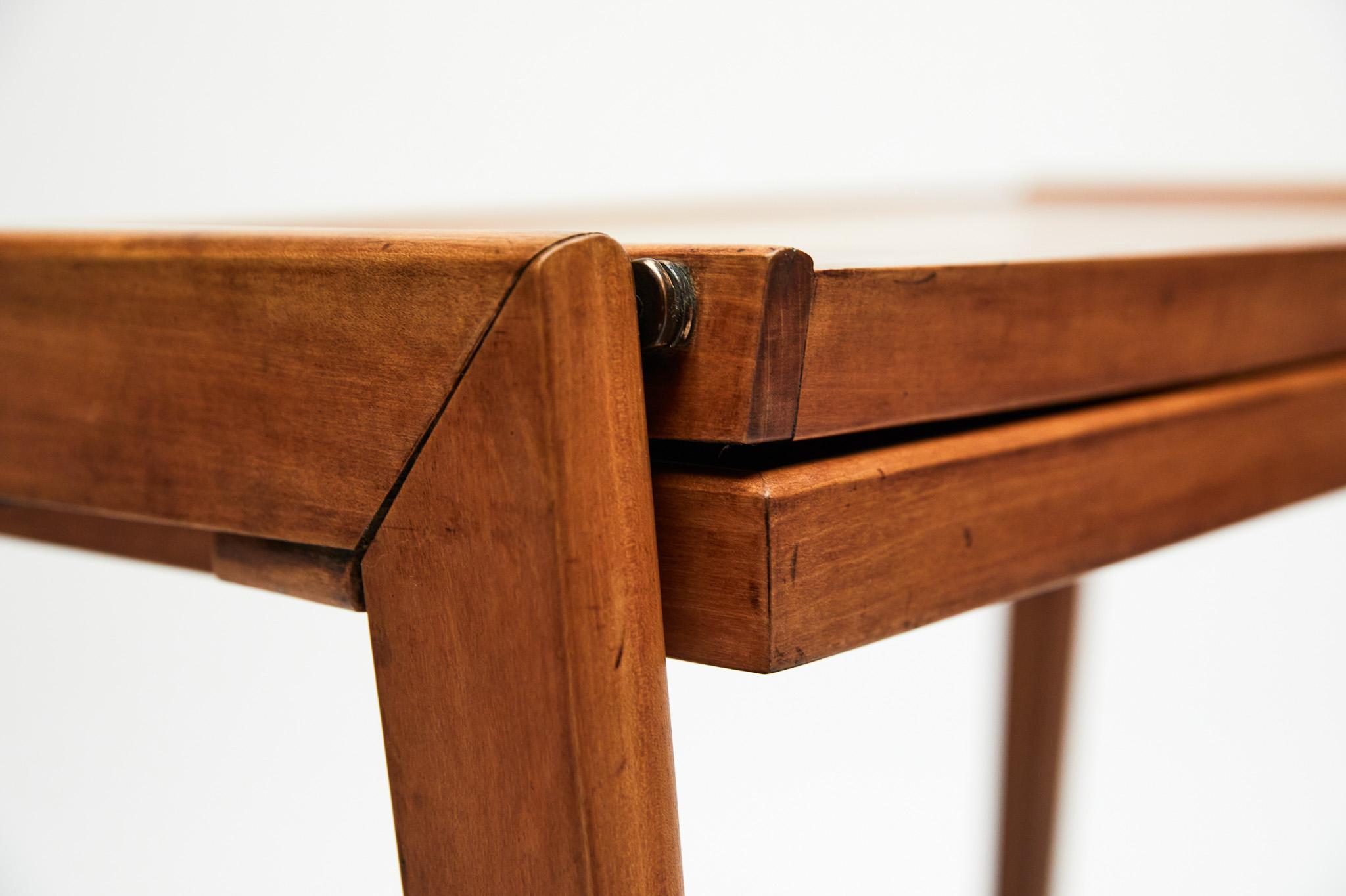 Midcentury Modern Bar Cart in Hardwood & Brass by Ming Moveis, Brazil, 1950's 1