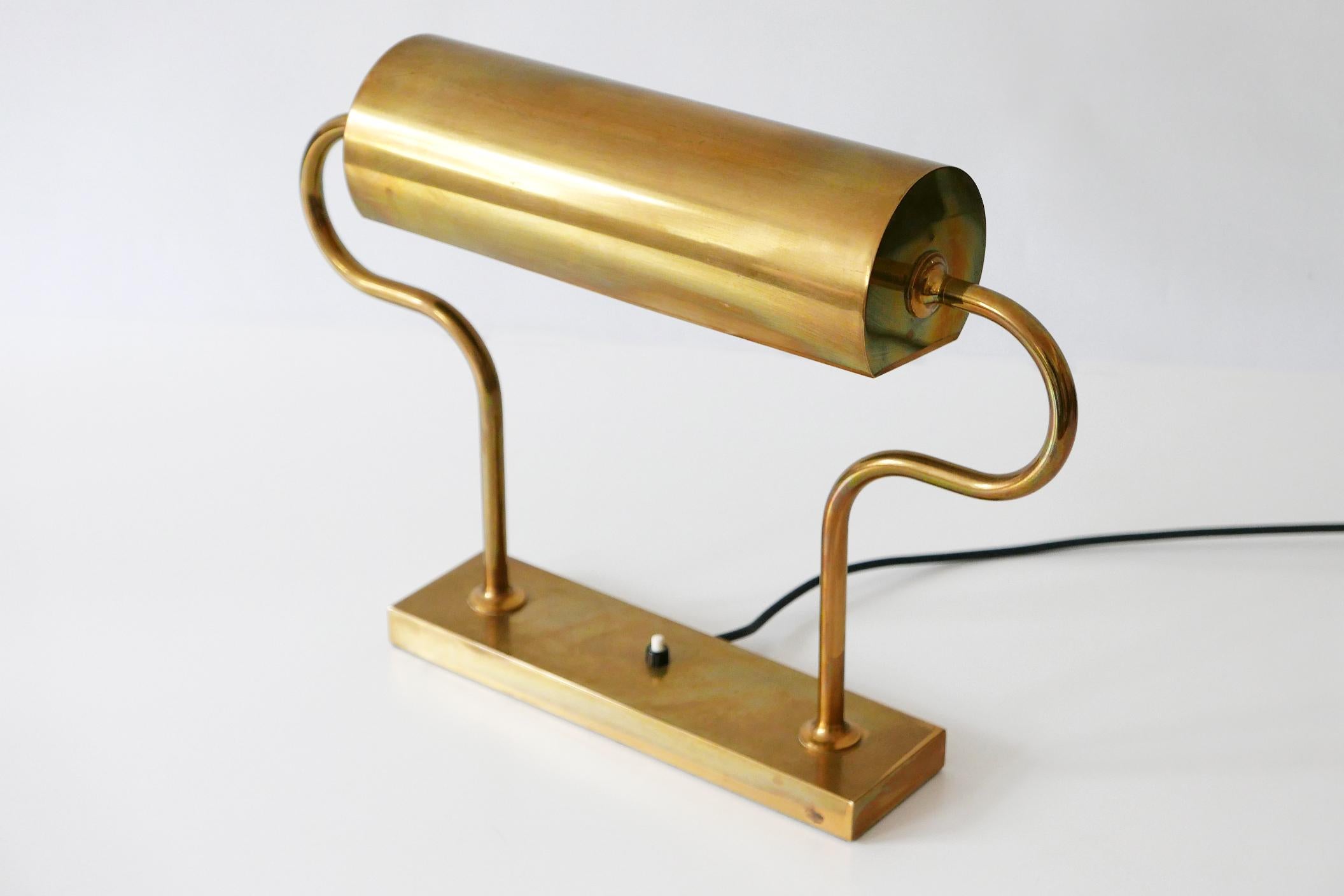 Late 20th Century Rare Midcentury Brass Table Lamp or Desk Light by Florian Schulz, 1980s, Germany