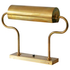 Rare Midcentury Brass Table Lamp or Desk Light by Florian Schulz, 1980s, Germany