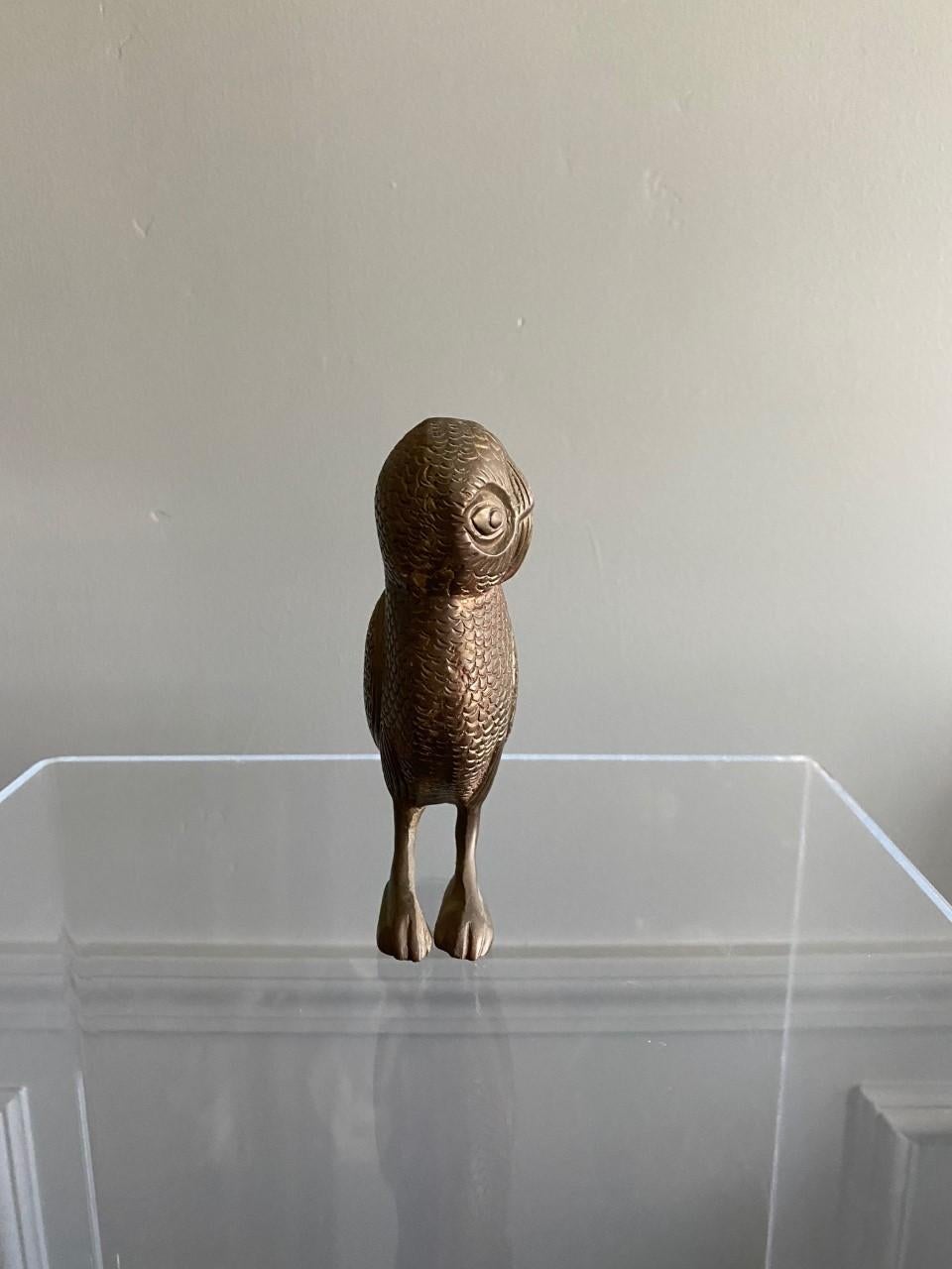 Rare Mid Century Bronze Owl of Athena Sculpture  7