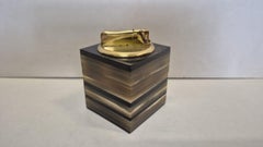 Rare Mid Century Carl Auböck Horn Cube Table Lighter, Vienna, Austria