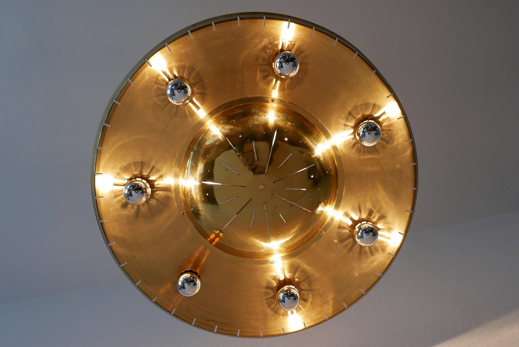 Rare Mid-Century Ceiling Light or Chandelier by Günter Trieschmann Germany 1950s For Sale 5