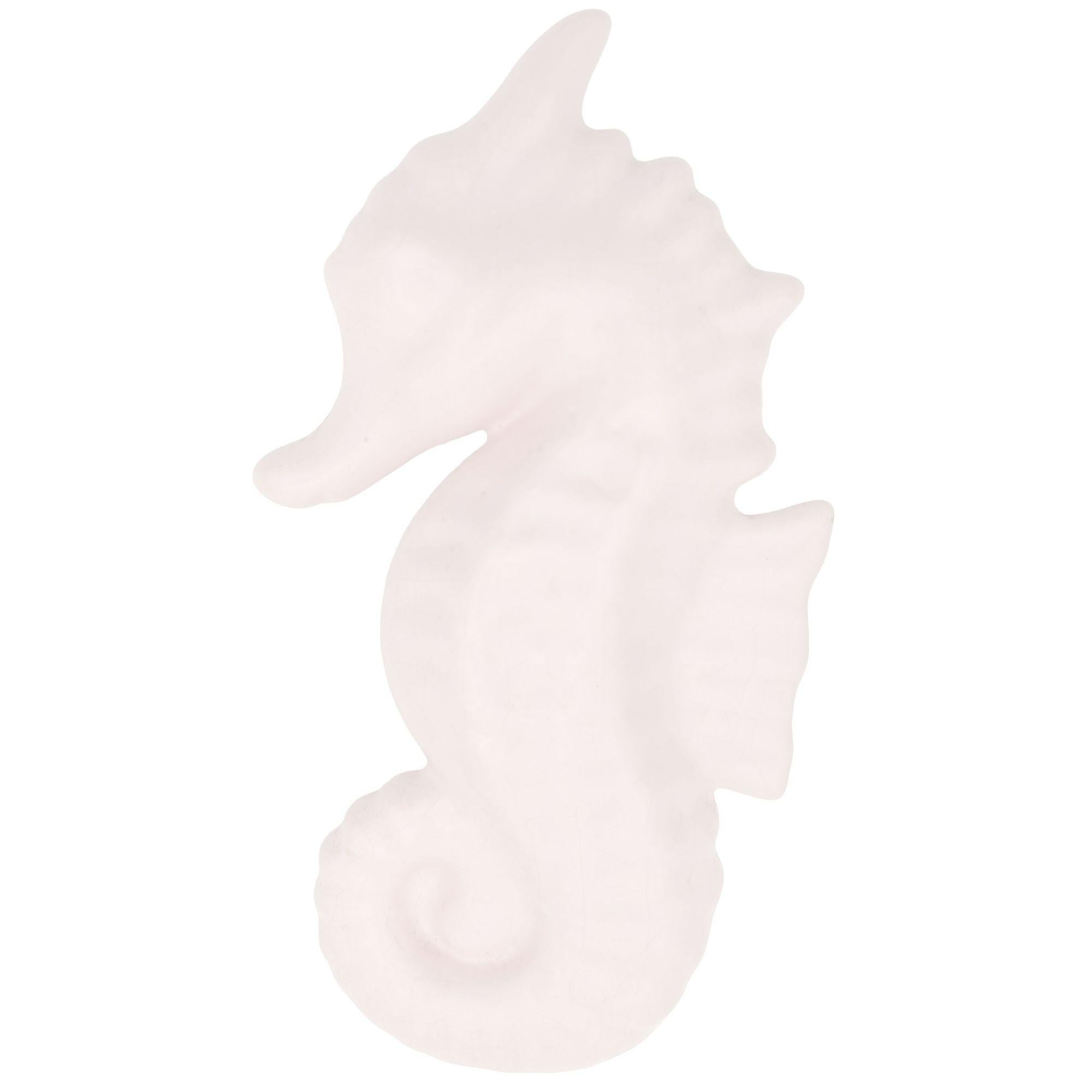 Vase mural en céramique rose hippocampe du milieu du siècle. Le vase mural est orné d'un hippocampe rose magnifiquement détaillé et d'une poche arrière pour contenir des fleurs. Sa finition mate lui confère un look décontracté et en fait une pièce