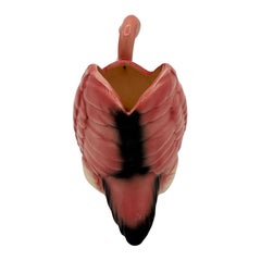 Rare Mid-century Ceramic Pink Flamingo Flower Table Planter Signed Will-George