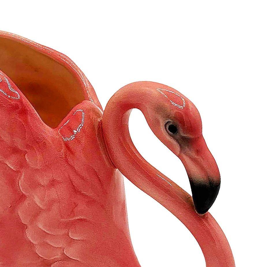 Milieu du XXe siècle Rare jardinière de table en céramique du milieu du siècle avec fleur de flamant rose signée Will George en vente