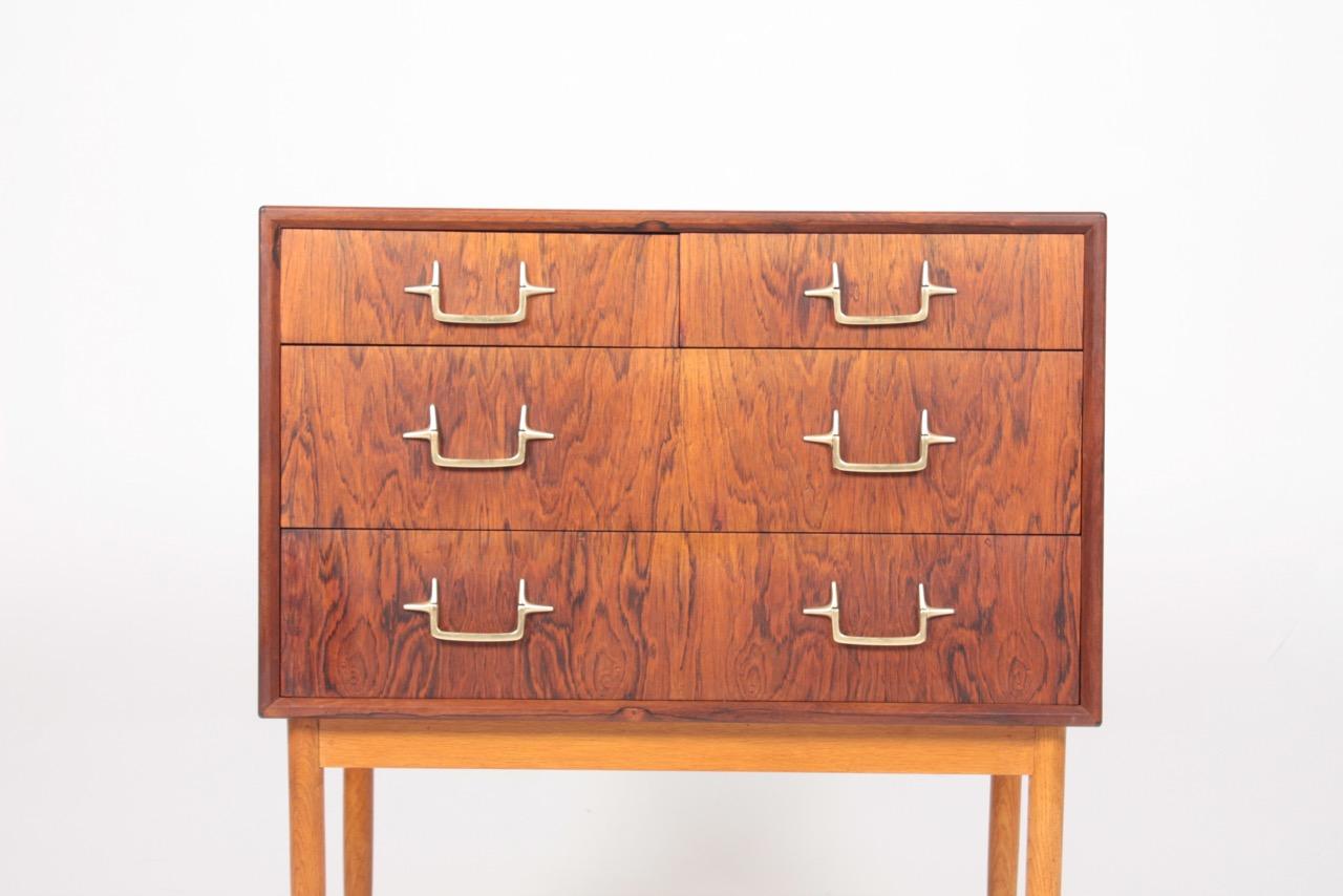 Mid-Century Modern Rare Midcentury Chest in Rosewood, Designed by Mogens Lysell, Danish, 1950s