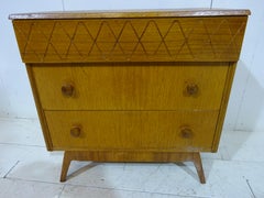 Rare Mid Century Compact Chest of Drawers by Schreiber of England