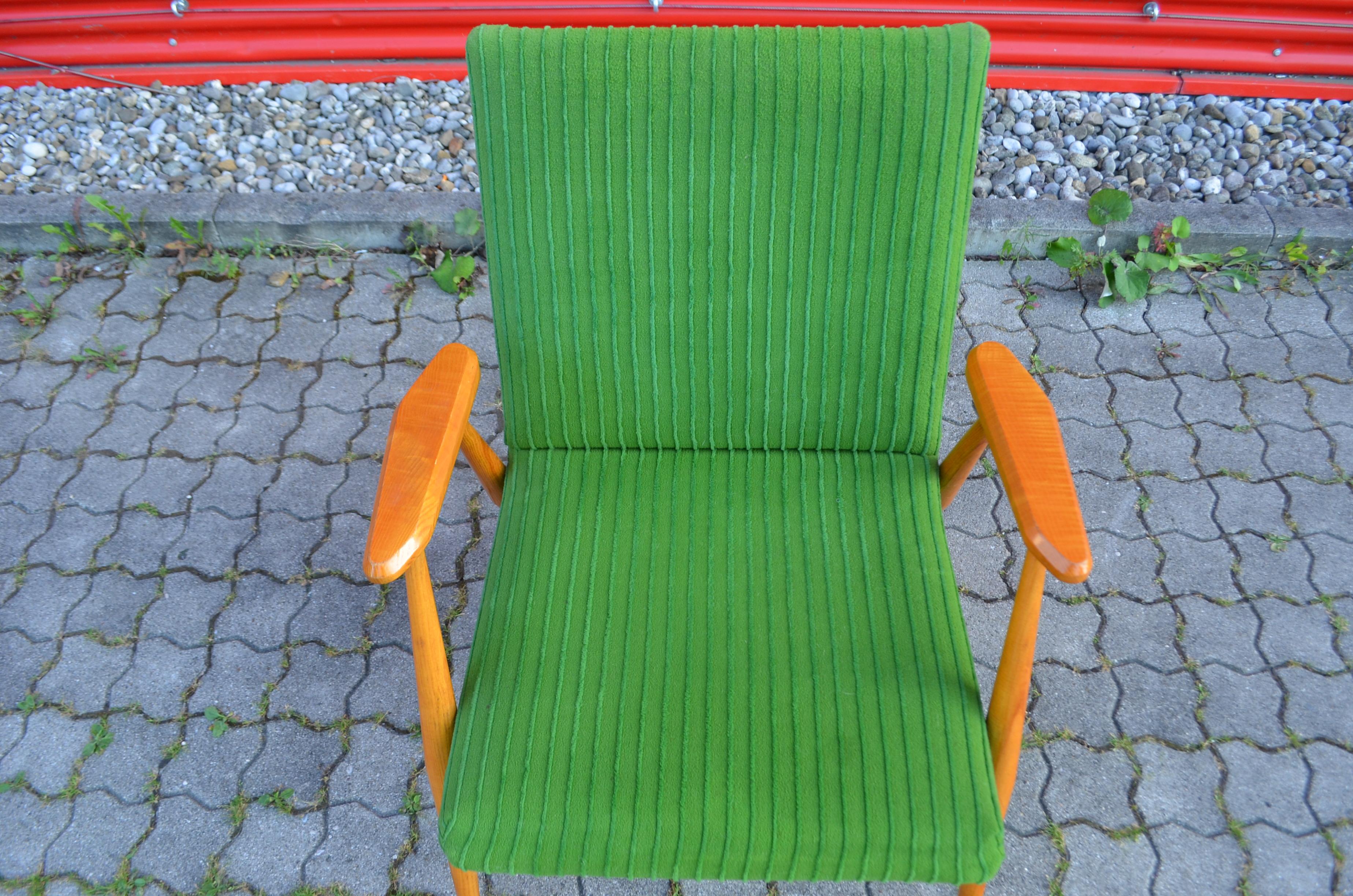 Mid-20th Century Rare Mid Century Modern Czech Kubism Lounge Elm Easy Chairs For Sale