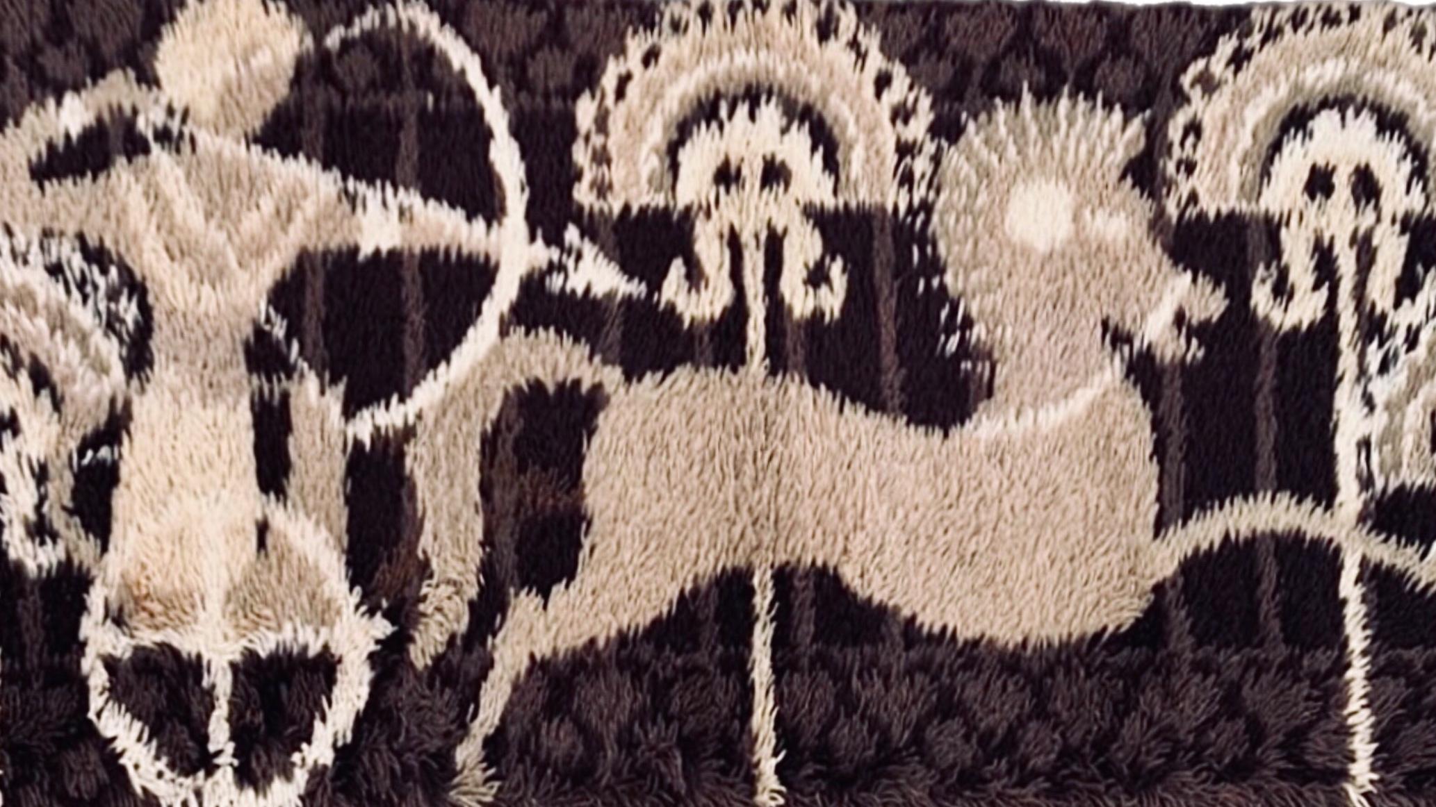 Rara alfombra danesa moderna de mediados de siglo Ege Taepper Rya Tapiz de pared Arte colgante Den en Bueno estado para la venta en St.Petersburg, FL