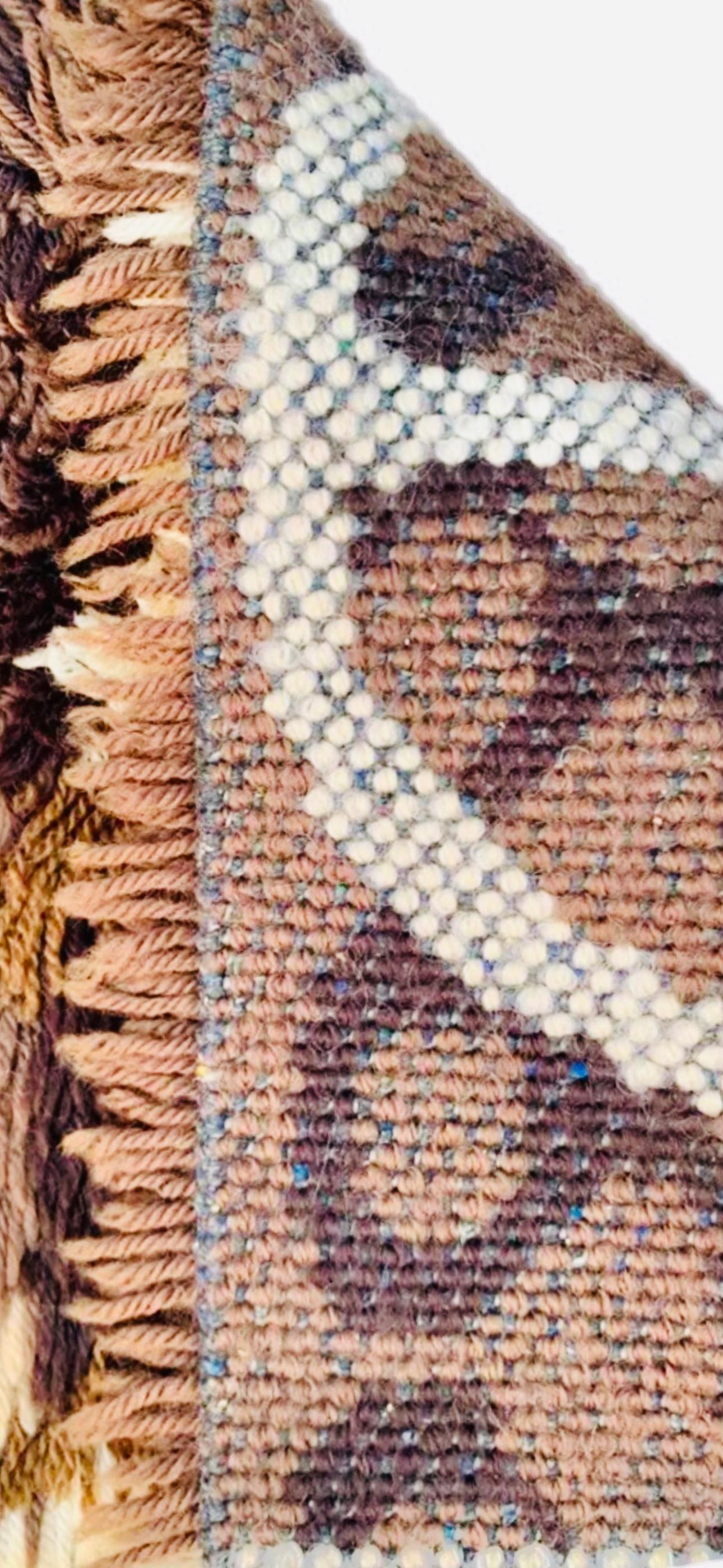 Rara alfombra danesa moderna de mediados de siglo Ege Taepper Rya Tapiz de pared Arte colgante Den siglo XX en venta