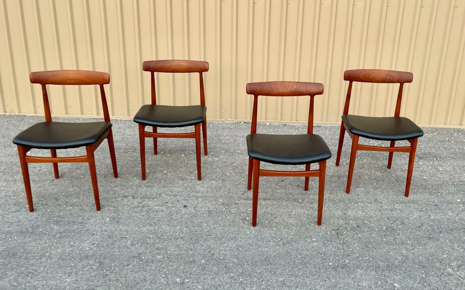 Mid Century Danish Modern Teak Dining Chairs Viken Møbelfabrikk, Model 119 2