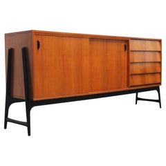 Raro diseño de mediados de siglo Alfred Hendrickx Model: 3030 Aparador Bélgica 1959