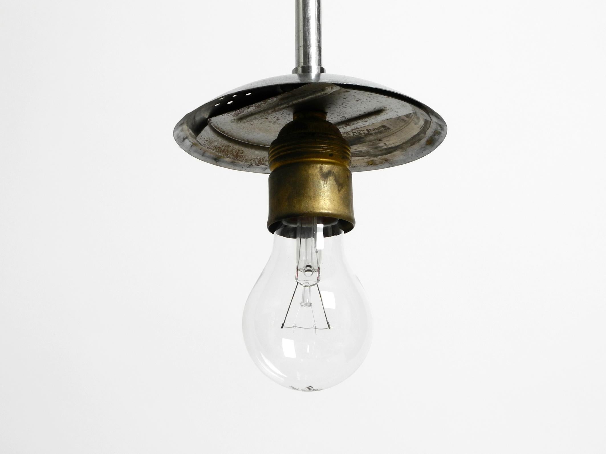 Rare Mid Century Double Glass Ceiling Lamp by Wilhelm Braun Feldweg for Doria 5