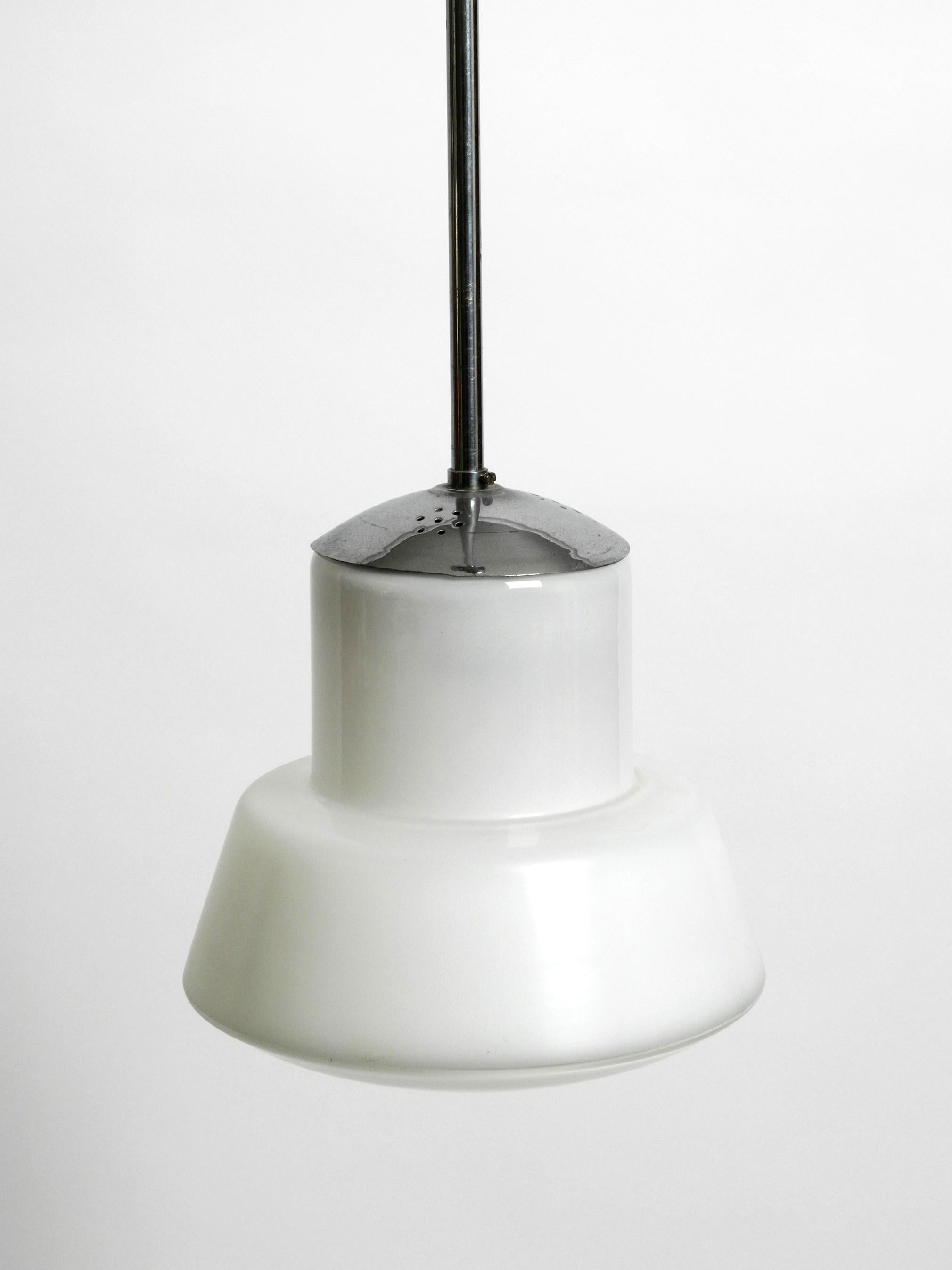 Rare Mid Century Double Glass Ceiling Lamp by Wilhelm Braun Feldweg for Doria 1