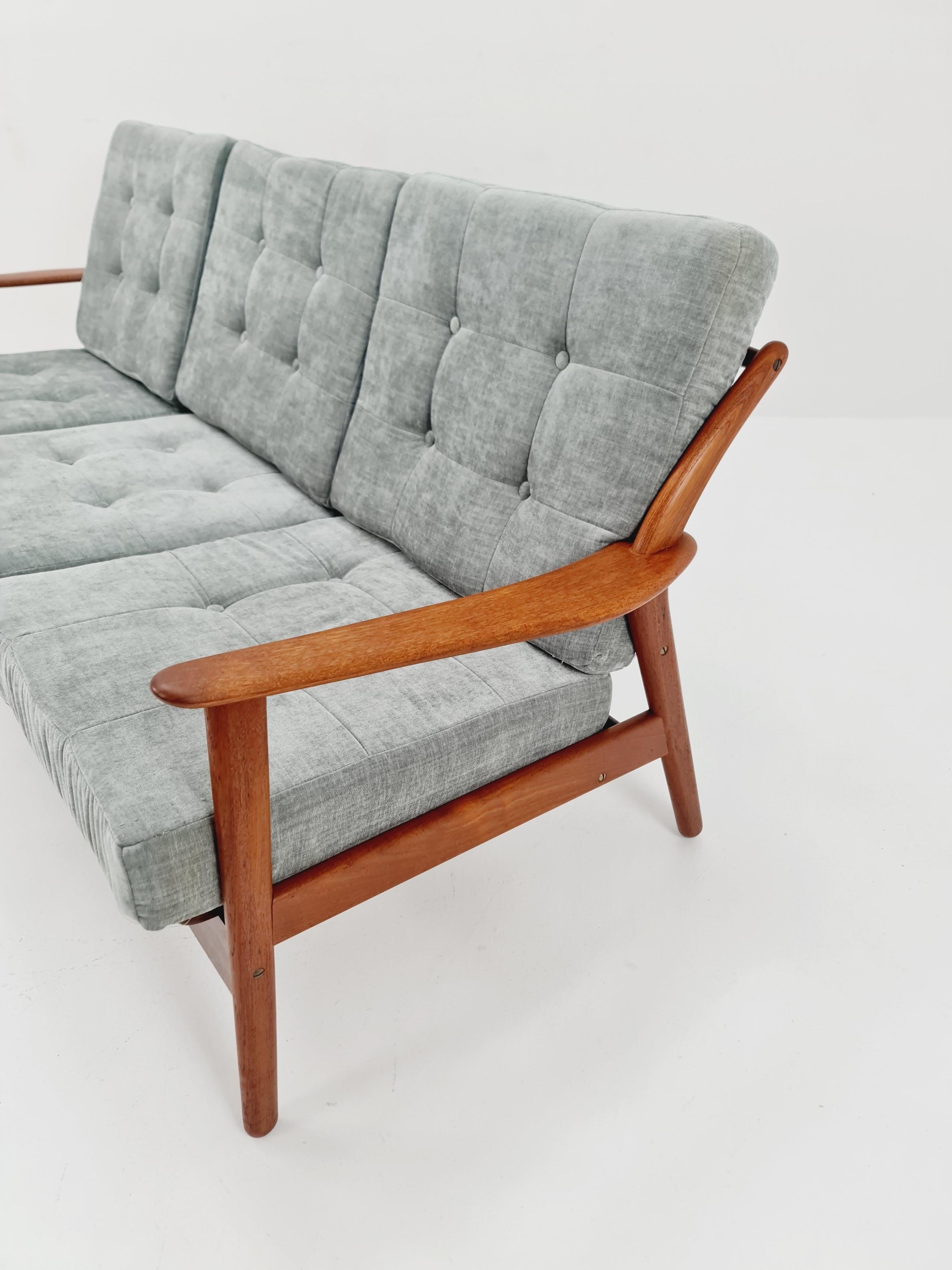 Raro sofá easy lounge de mediados de siglo  para teca DE Ster , años 60 Tela en venta