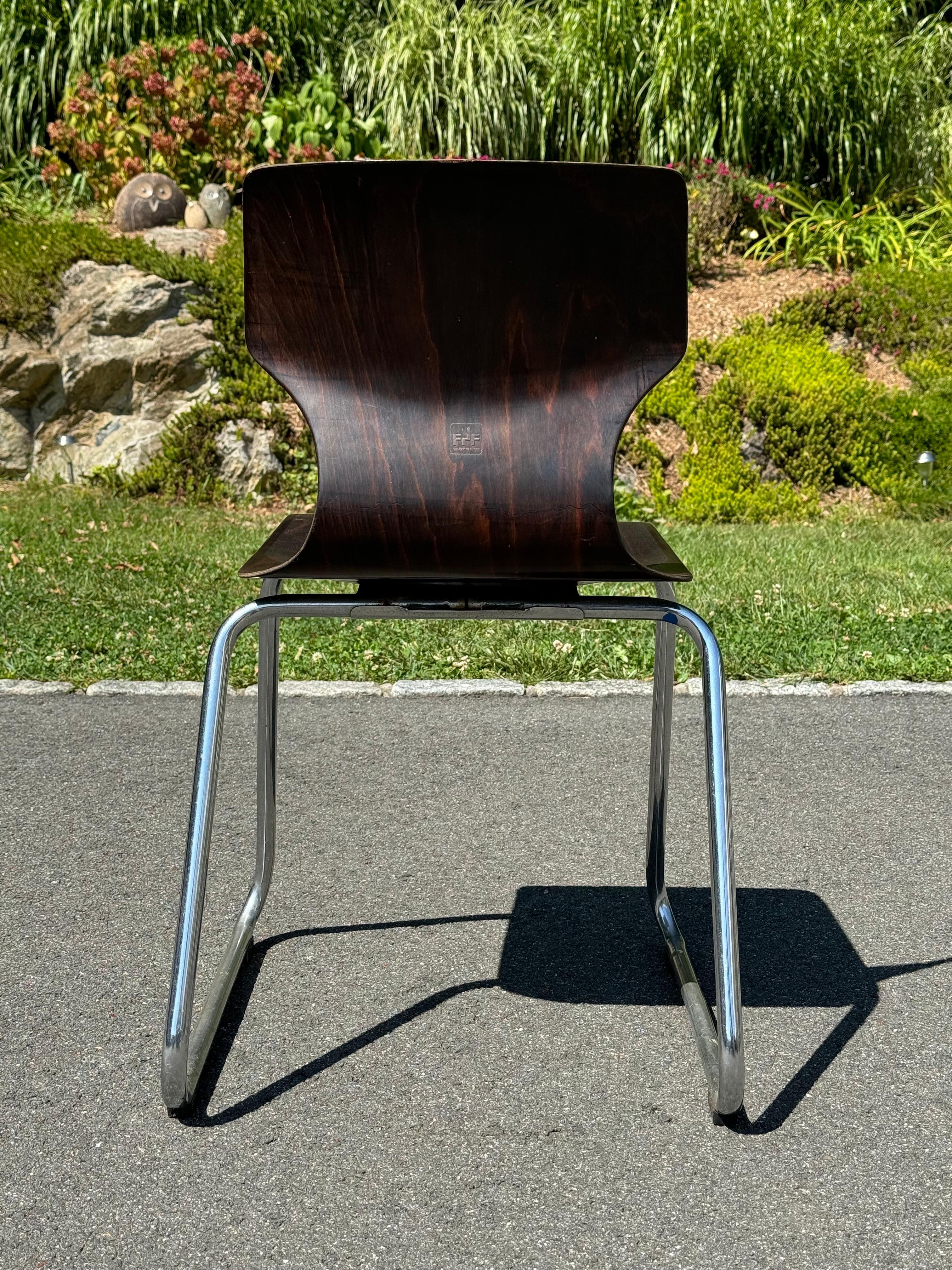 Mid-20th Century Rare Mid Century Elmar Flototto Rosewood Side Chair For Sale