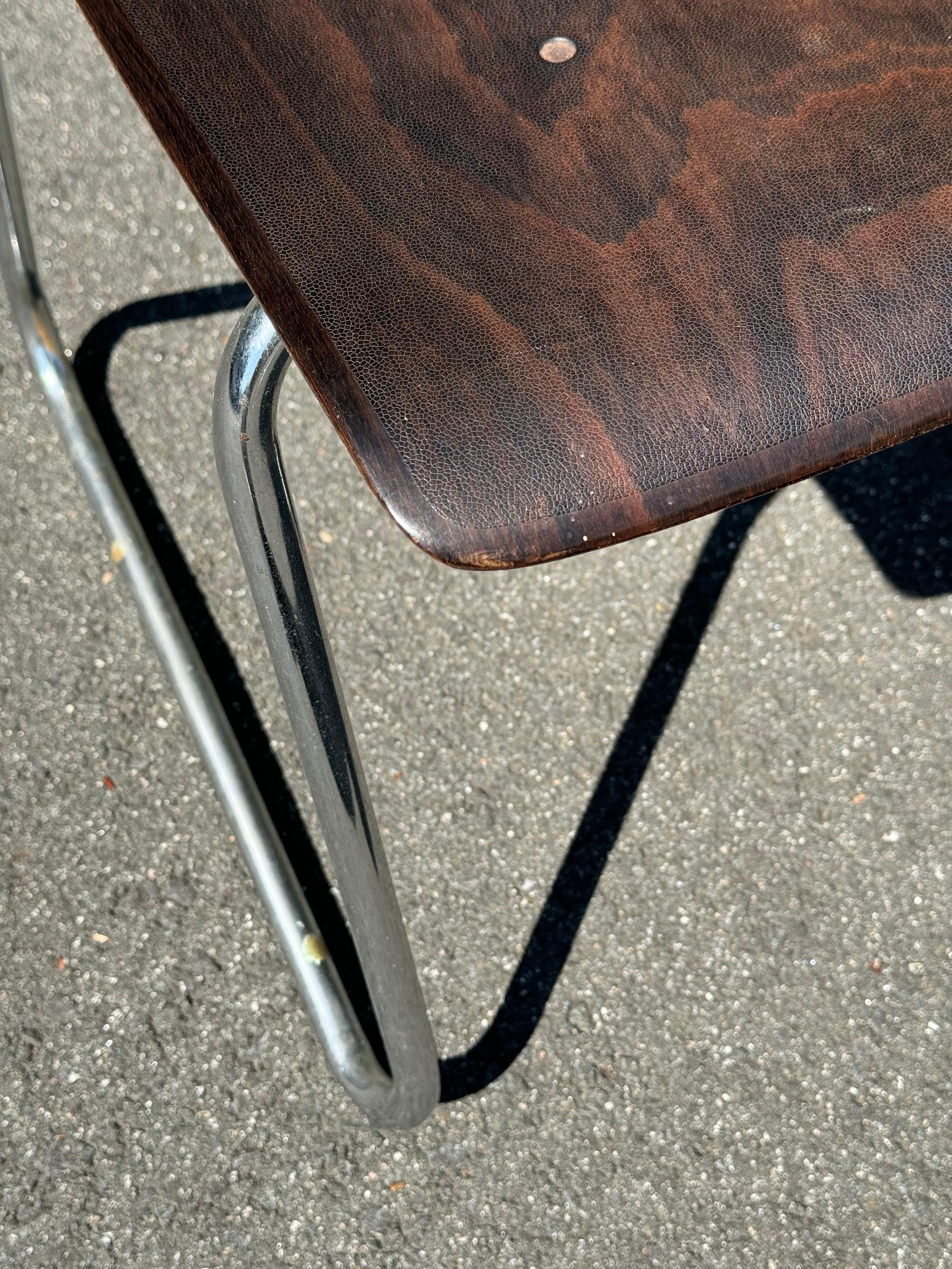 Rare Mid Century Elmar Flototto Rosewood Side Chair For Sale 3