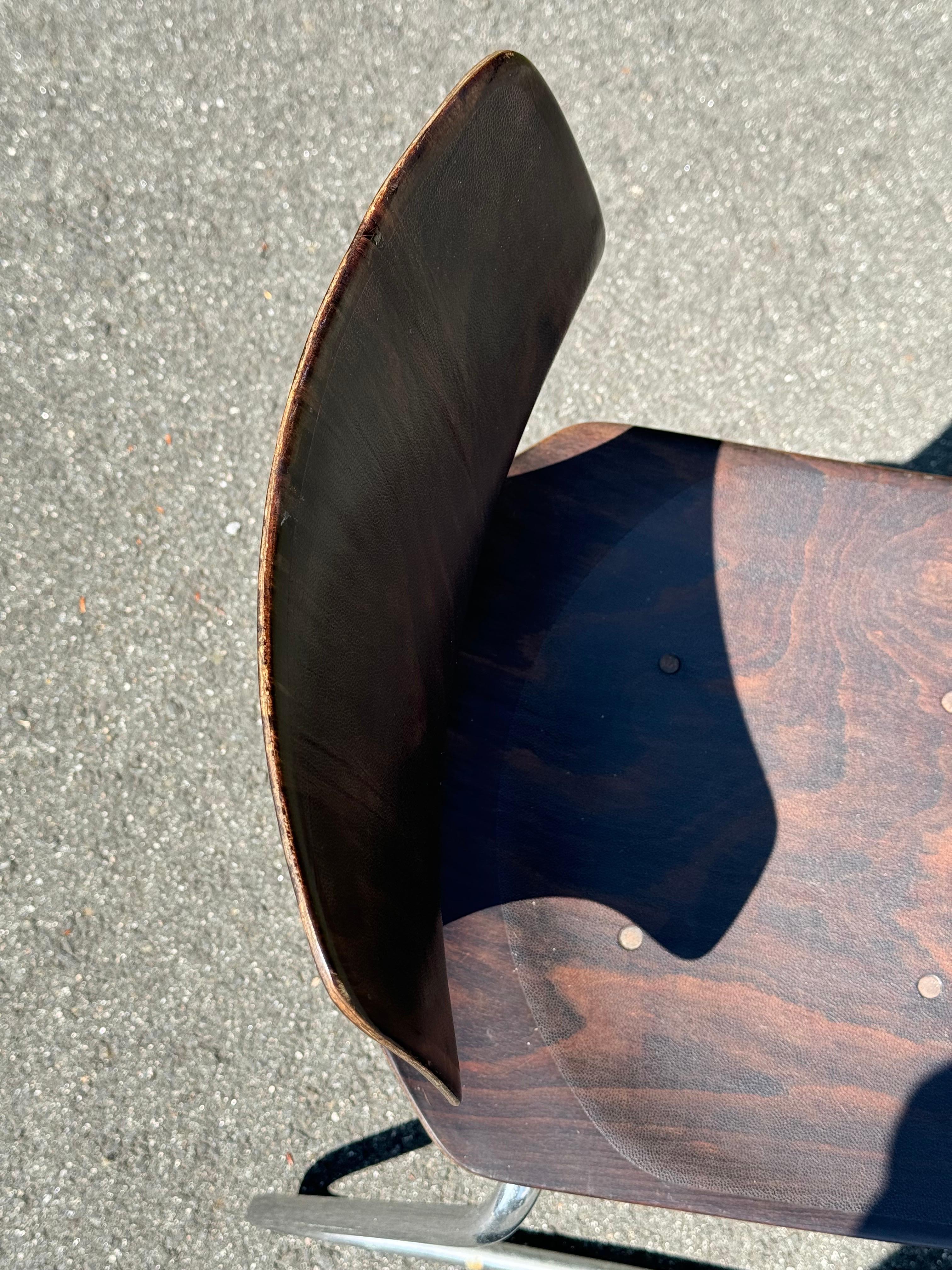 Rare Mid Century Elmar Flototto Rosewood Side Chair For Sale 4