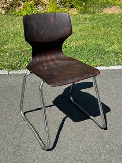 Rare chaise d'appoint Elmar Flototto en bois de rose du milieu du siècle dernier