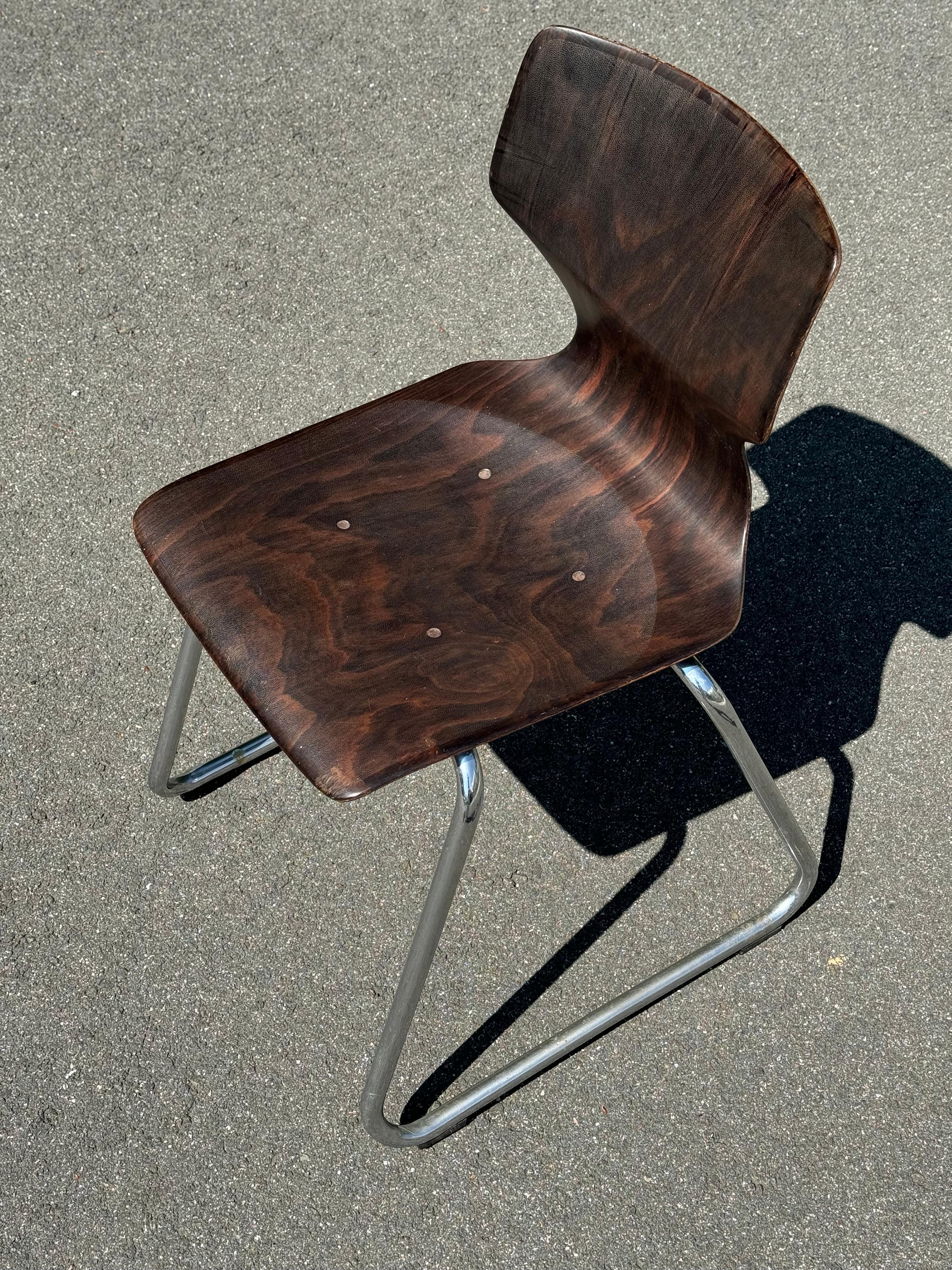 Rare Mid Century Elmar Flototto Rosewood Side Chair For Sale 10