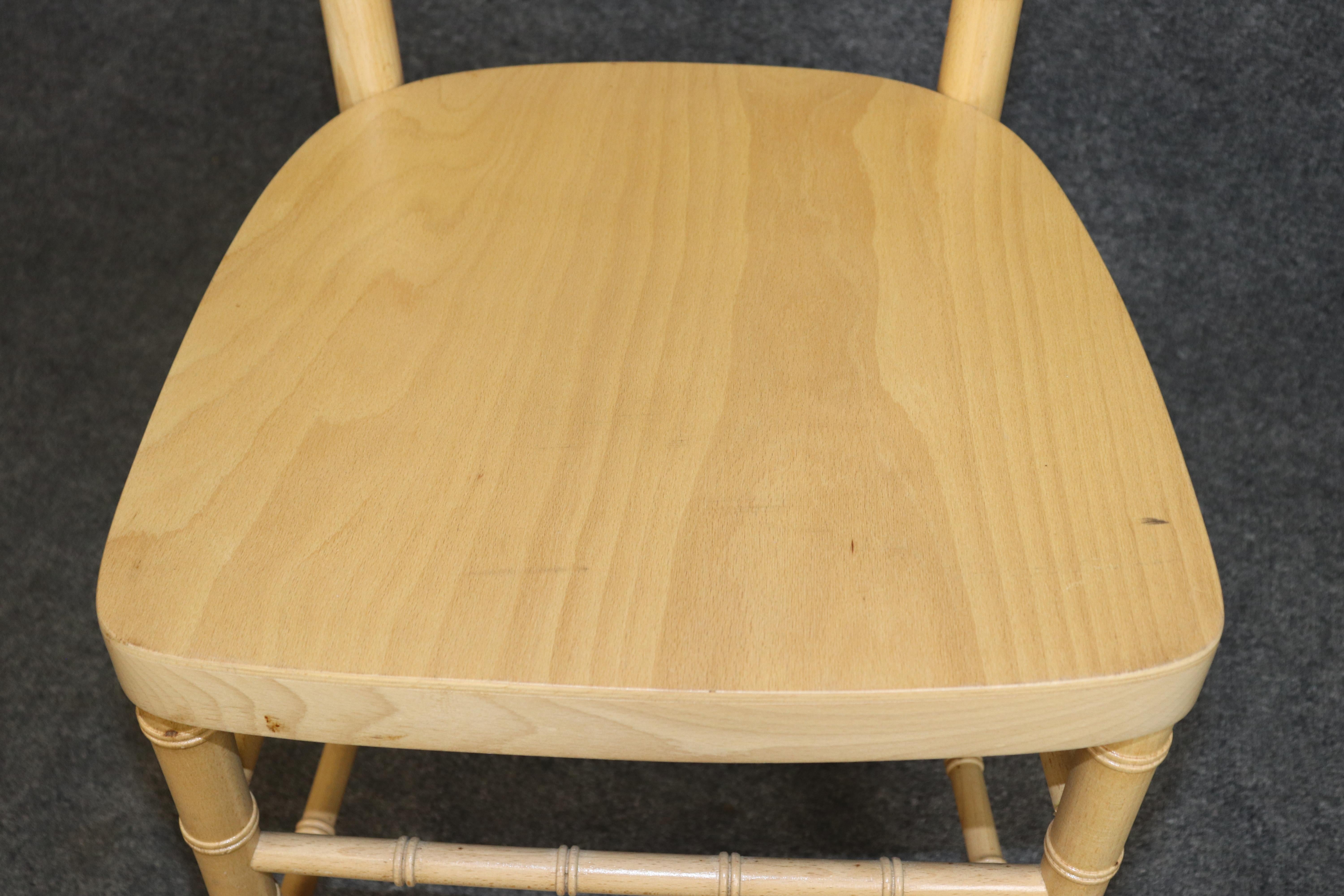 Chaises de salle à manger en faux bambou et bois de hêtre - Lot de 14, Circa 1960s en vente 5