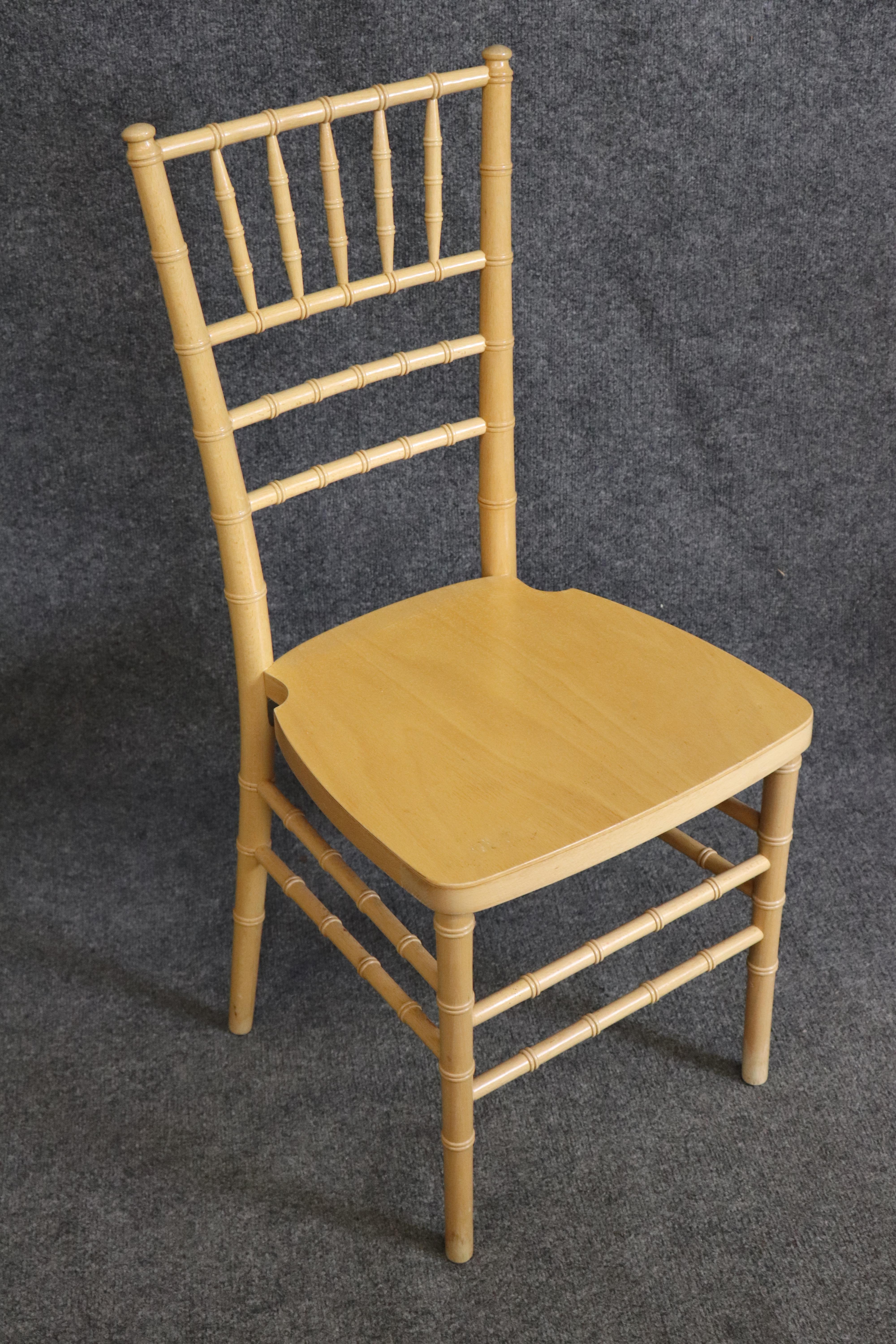 Chaises de salle à manger en faux bambou et bois de hêtre - Lot de 14, Circa 1960s en vente 1