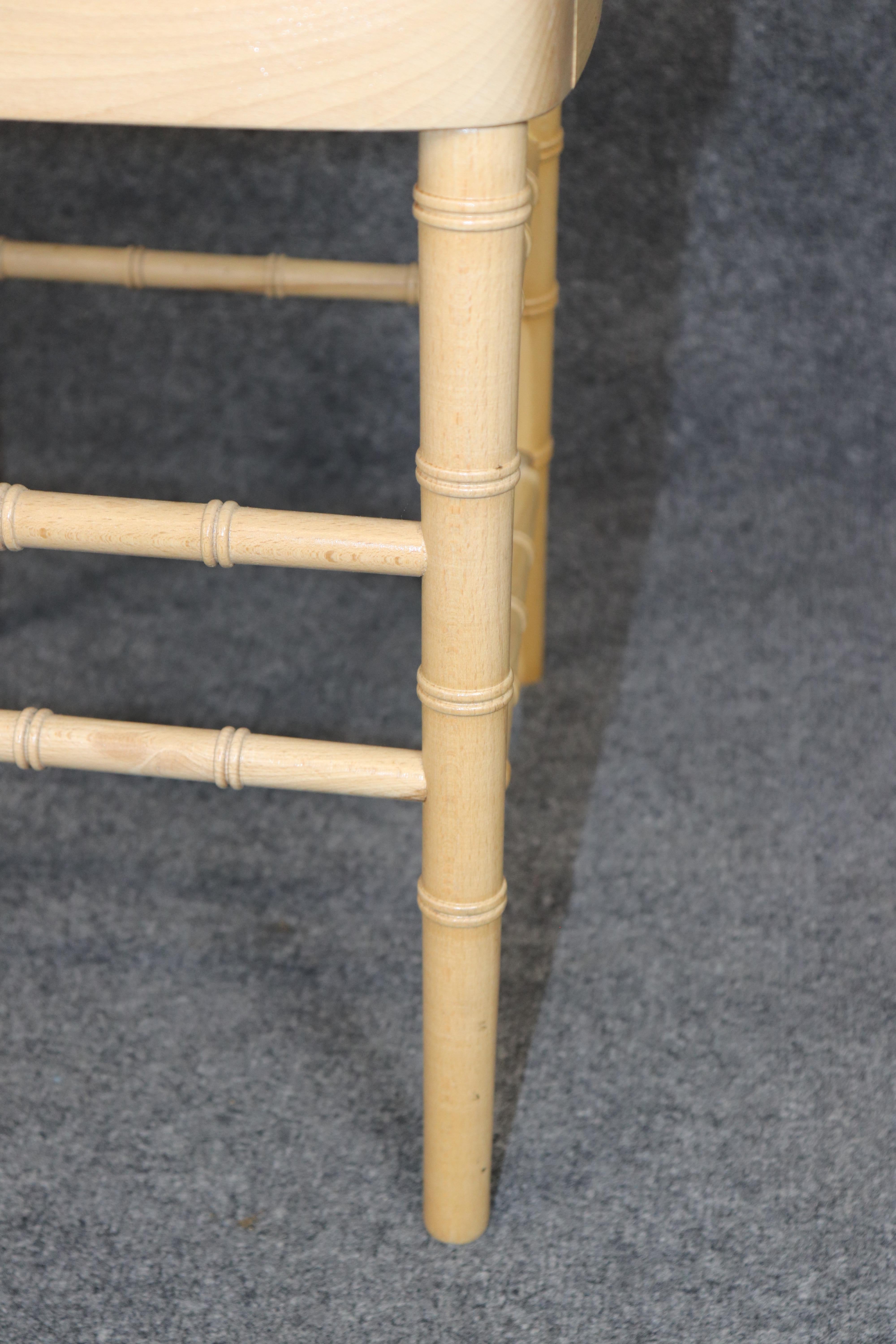 Chaises de salle à manger en faux bambou et bois de hêtre - Lot de 14, Circa 1960s en vente 2