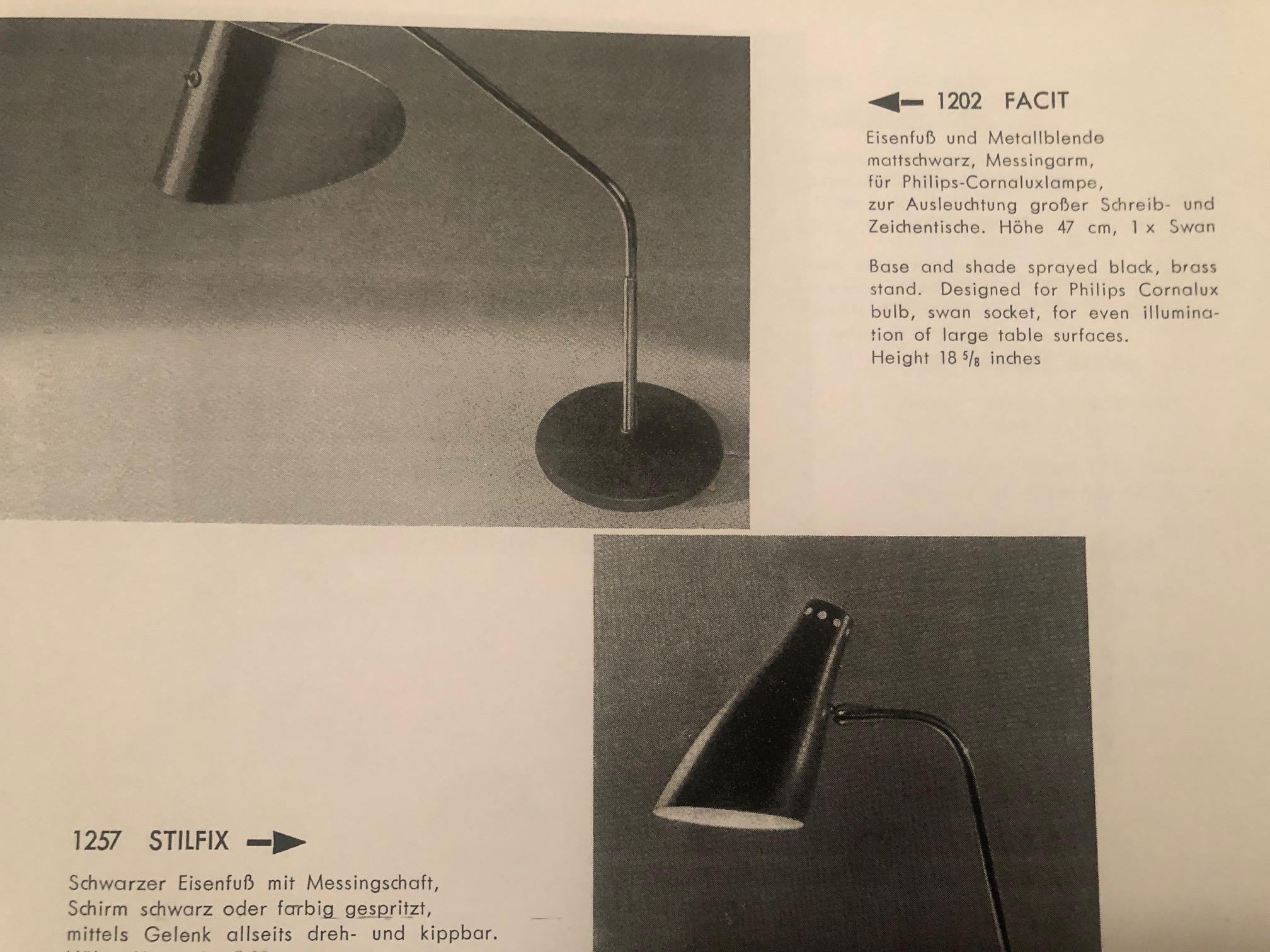 Rare Mid Century Fazit Table Lampe Designed by Franz Hagenauer ex Kalmar Austria 4