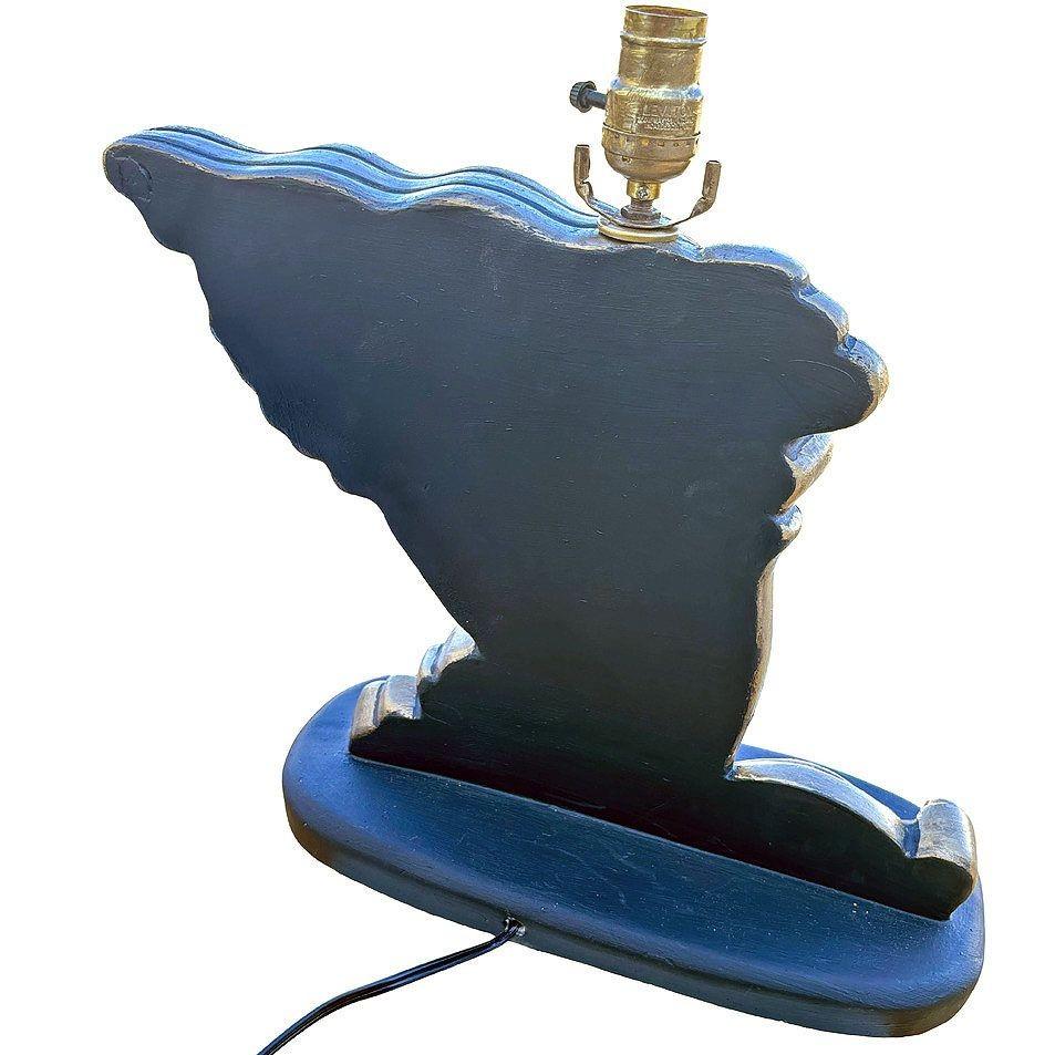 RARA lampada da tavolo scultorea in gesso con ritratto femminile del metà del secolo scorso In condizioni ottime in vendita a Van Nuys, CA