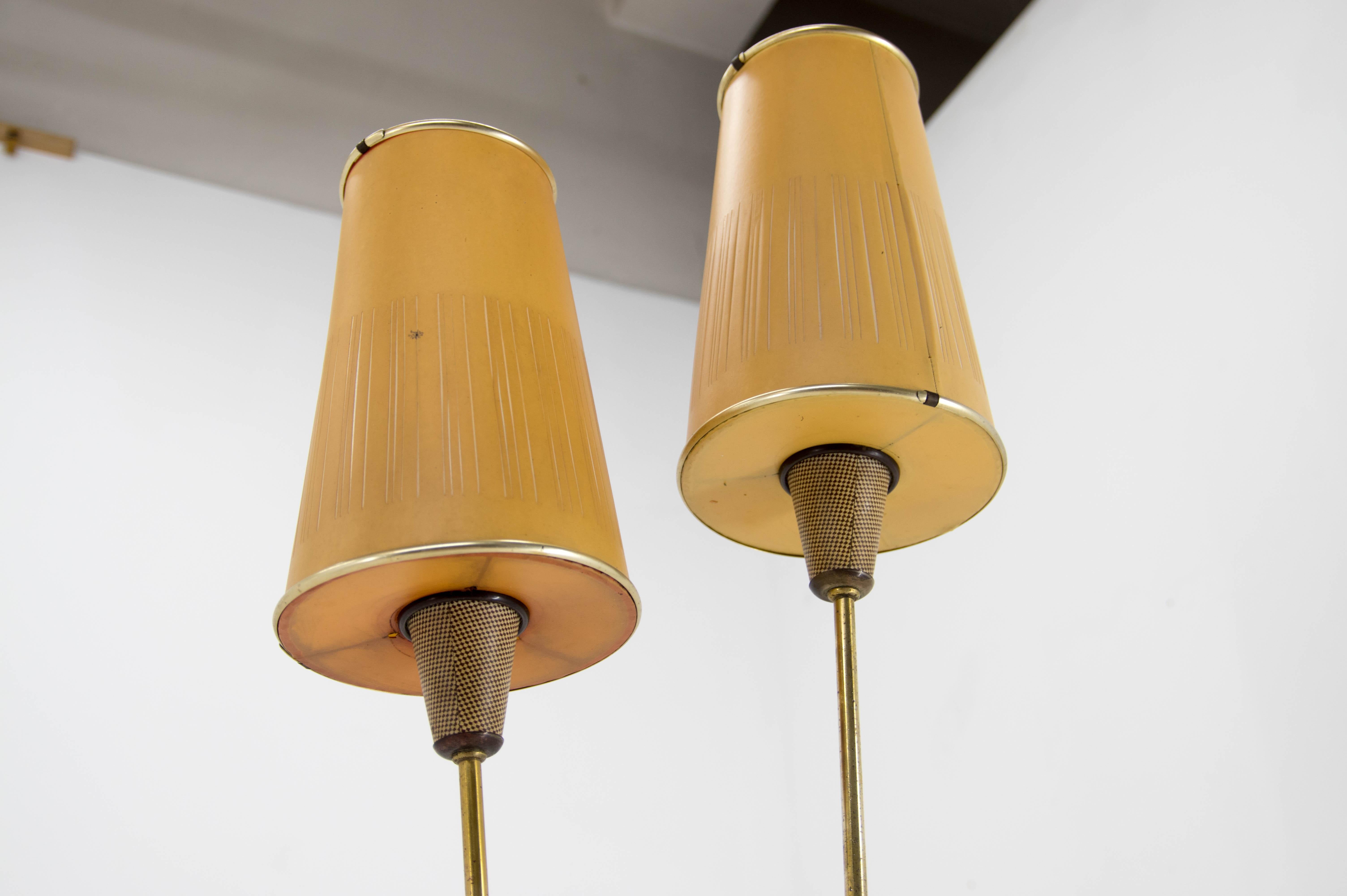 Brass Rare Mid-Century Floor Lamp, 1960s, Czechoslovakia