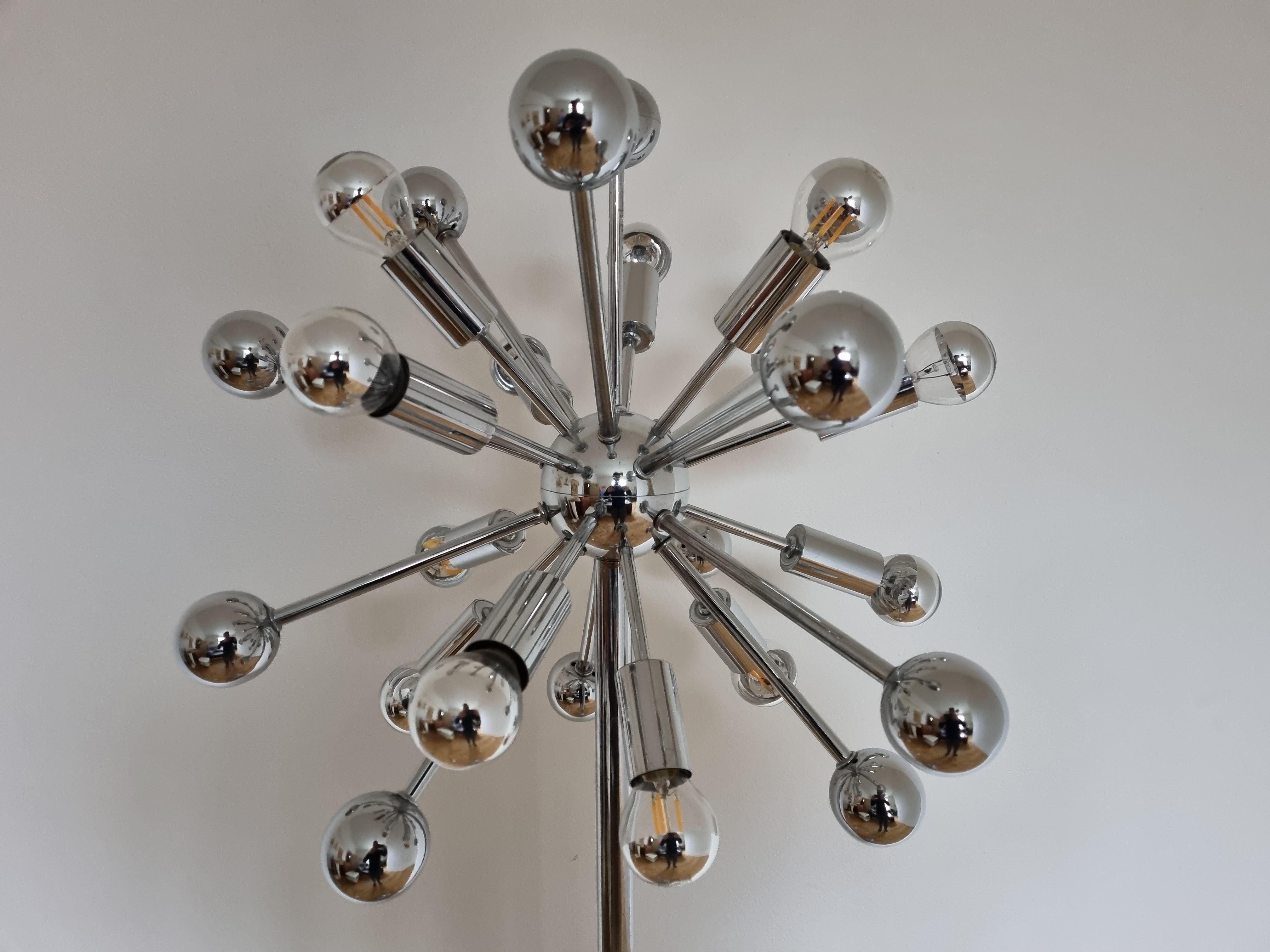 Rare Mid Century Floor Lamp Atomic, Sputnik, Cosack, 1970s For Sale 2