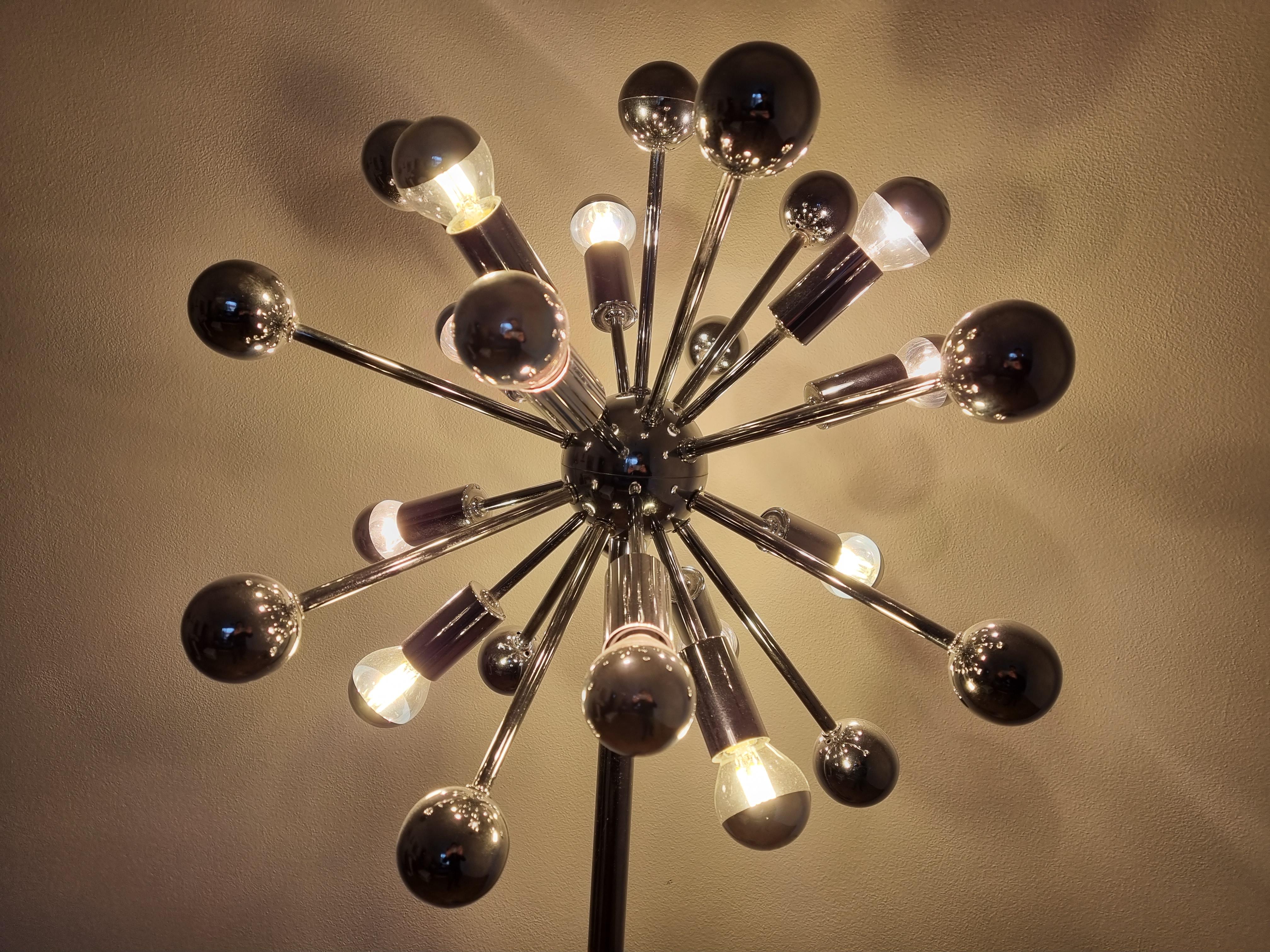 German Rare Mid Century Floor Lamp Atomic, Sputnik, Cosack, 1970s For Sale
