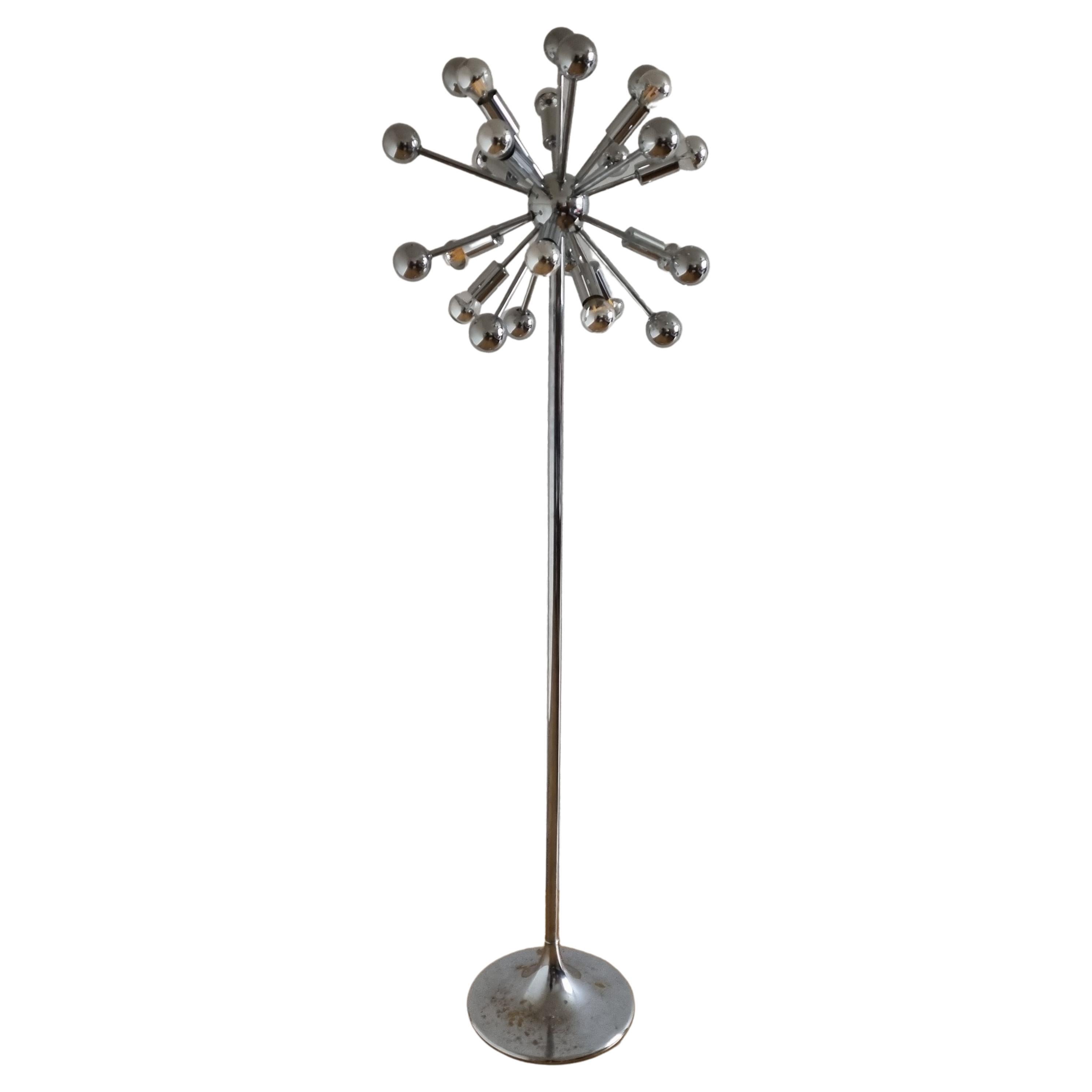 Rare Mid Century Floor Lamp Atomic, Sputnik, Cosack, 1970s For Sale