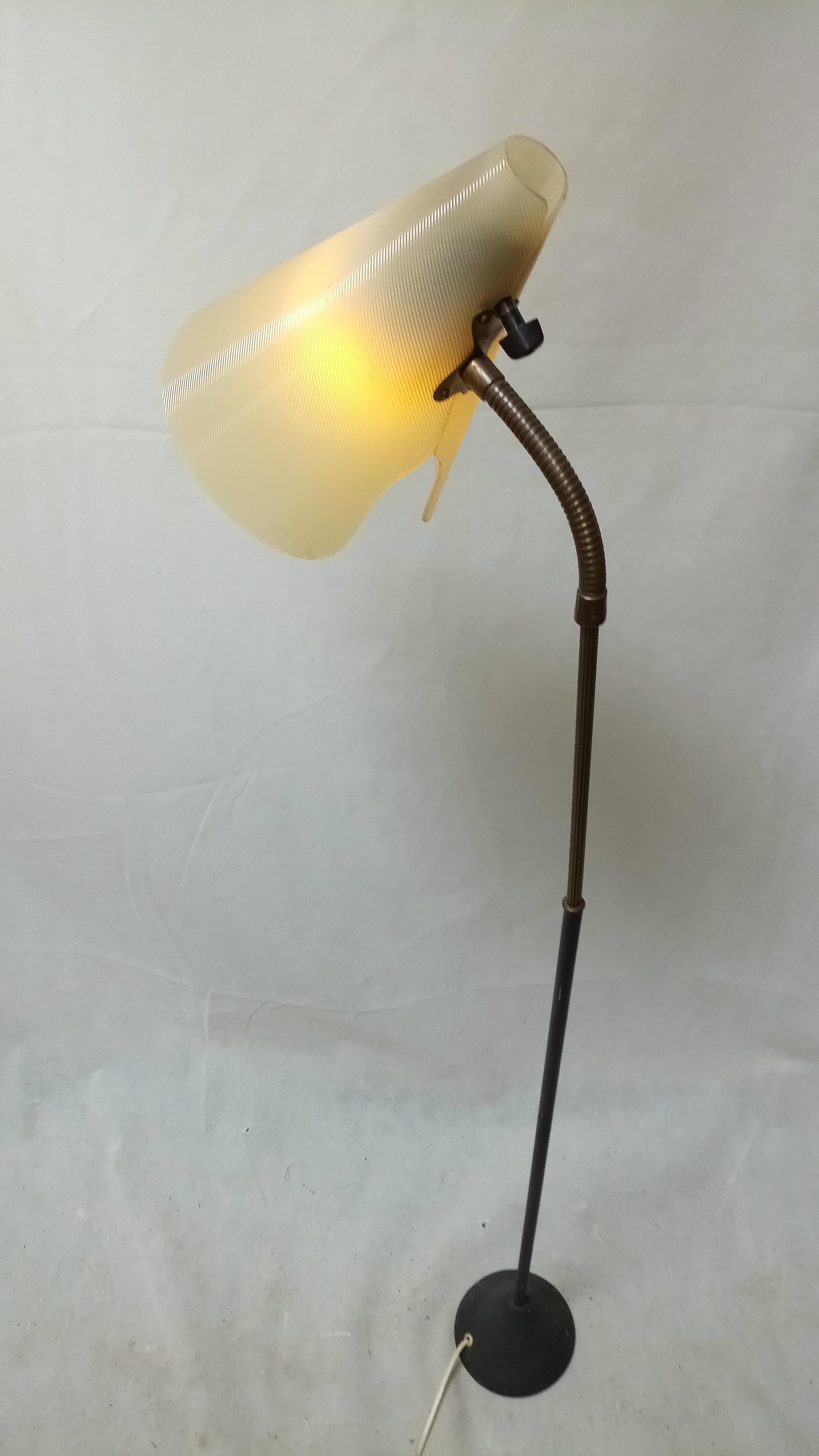 Rare mid-century floor lamp by Hans Bergström for Asea For Sale 2