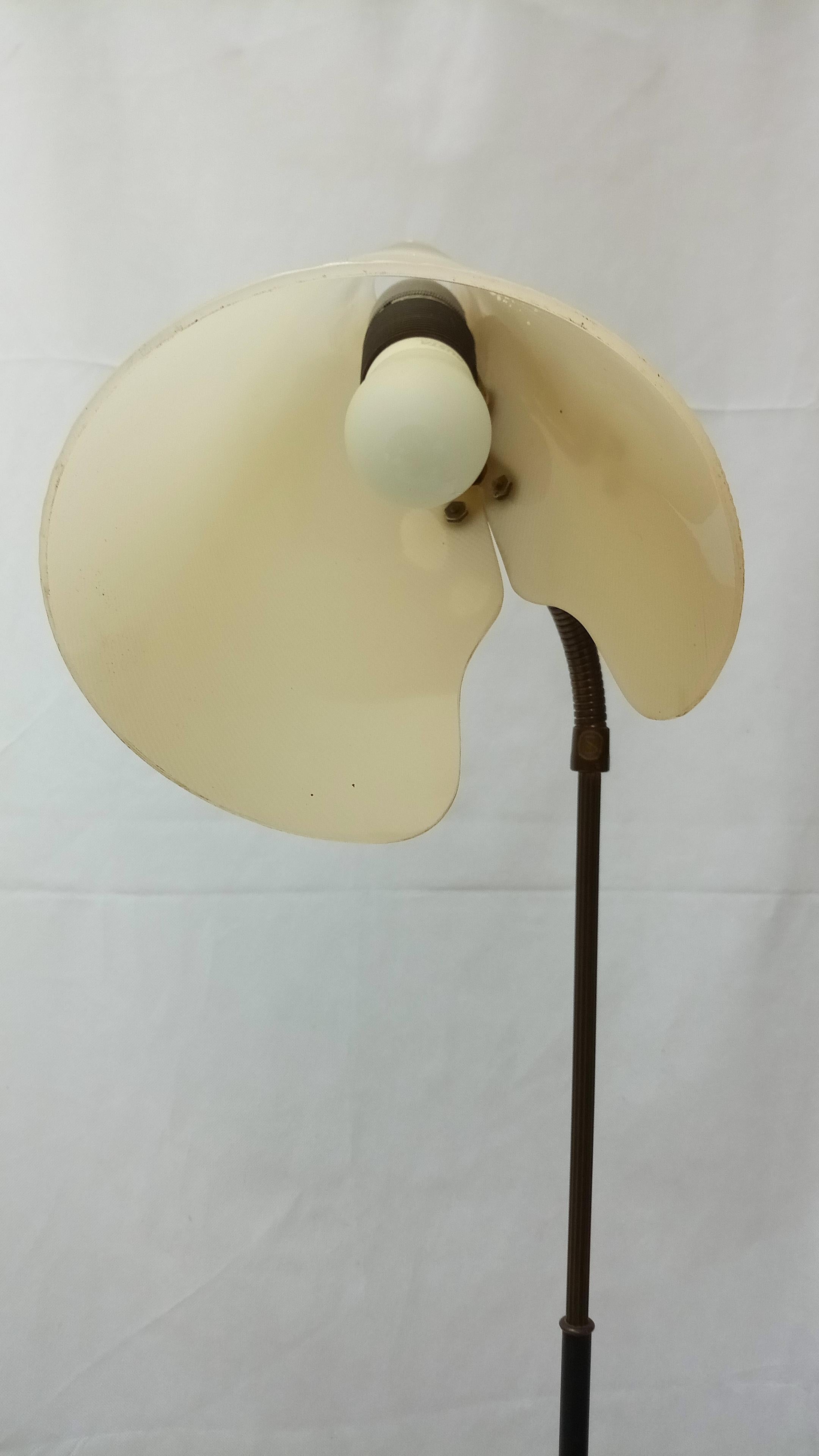 Metal Rare mid-century floor lamp by Hans Bergström for Asea For Sale
