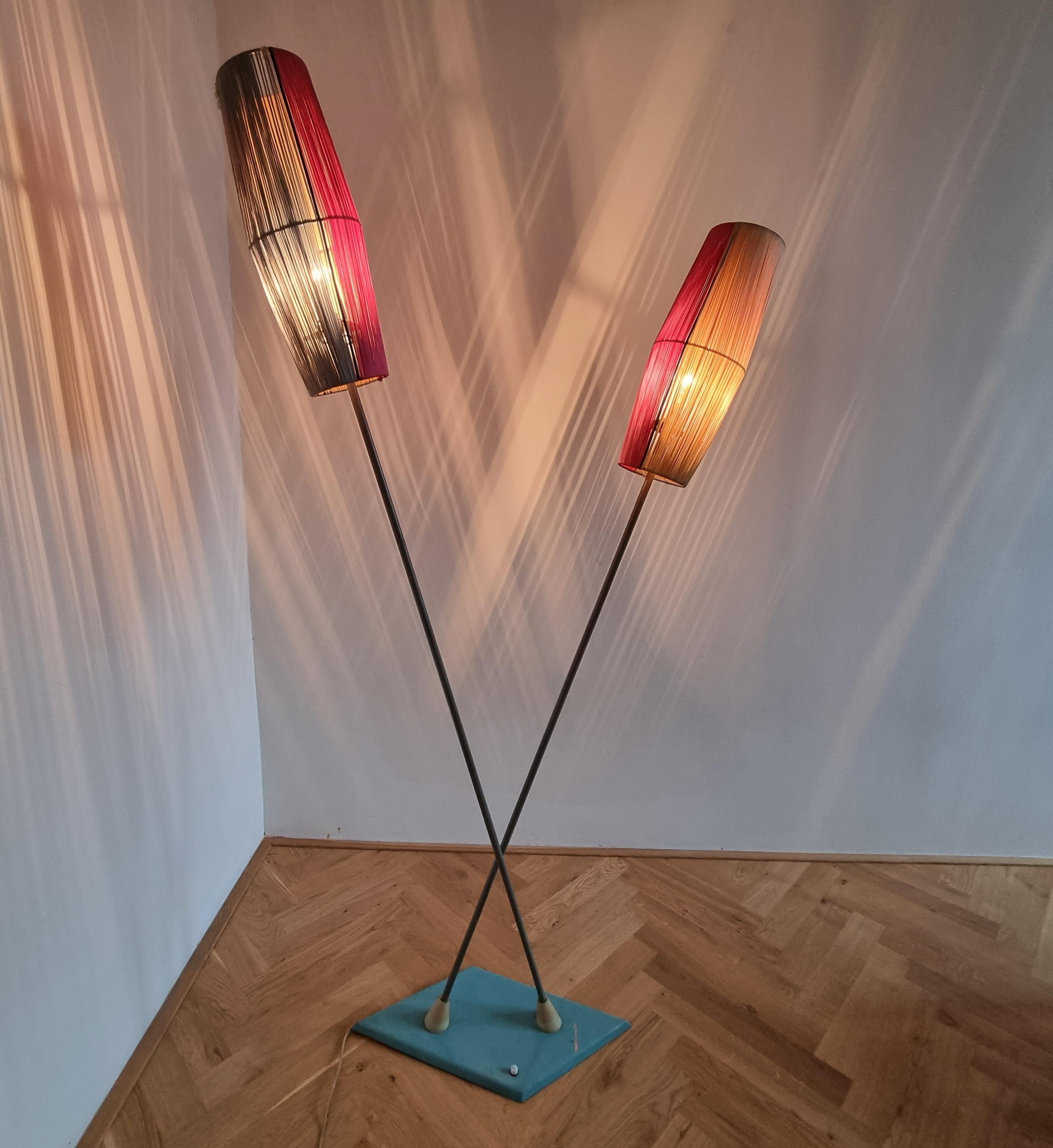 Metal Rare Mid-Century Floor Lamp, Germany, 1960s For Sale
