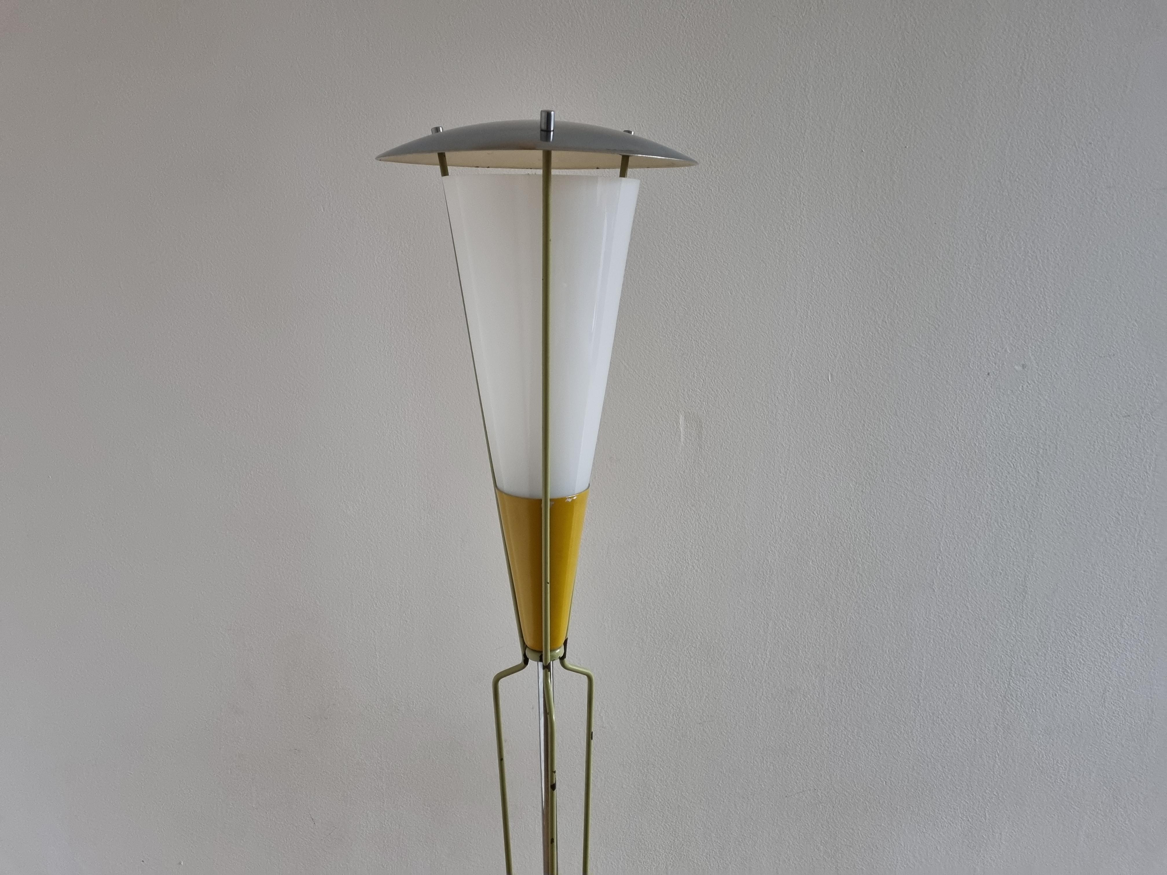 Rare Mid Century Floor Lamp in style of Stilnovo, 1960s For Sale 4